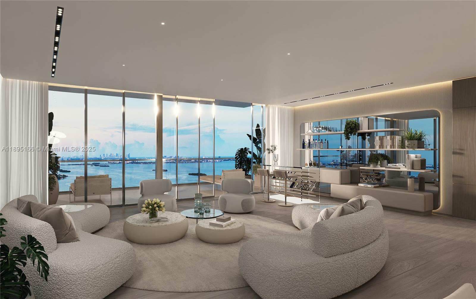 Enjoy the best views in all of Miami overlooking Biscayne Bay! From your 545 SF terrace, you will ovelook the bay, Miami Beach, and the Atlantic Ocean to the east, South toward the Brickell skyline, and North all the way to Fort Lauderdale. This 58th floor Penthouse has a double wide living room, oversized primary bedroom, and comes with a 3 car private garage vault. There are 2 acres of amenities, giving you the feel of your own country club! Amenities include: 3 pools, 3 hot tubs, fitness center, yoga room, spa, sauna, steam room, massage room, game room, kids room, kids splash pad, theater, tennis, pickleball, paddle ball, basketball, and putting green.