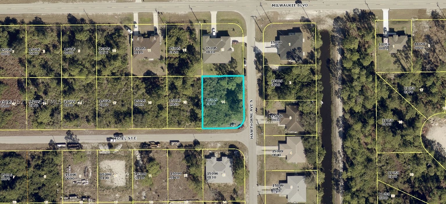 Rare opportunity! Build your next income-producing property on this oversized corner duplex lot in a growing area of Lehigh Acres. Located just blocks from East Lee County High School, this spacious lot offers excellent visibility, added design flexibility, and convenient access to SR-82, shopping, dining, and everyday amenities. Whether you're building a duplex to generate rental income or expanding your investment portfolio, this property is full of potential.