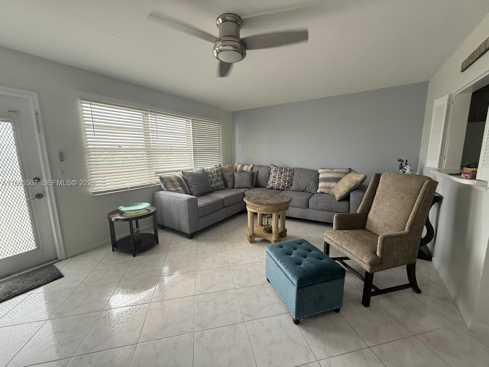 This 55+ beautifully 1-bed, 1.5-bath condo offers a perfect blend of comfort and style in a sought-after building. This condo is a gem with tile flooring throughout, central AC, and a move-in-ready condition! A large, fully enclosed patio with stunning lake views provides a peaceful spot to relax and unwind.

Live the resort lifestyle in Century Village, an active adult community with endless amenities! Enjoy pools, a vibrant clubhouse, social clubs, special events, fitness classes (aerobics, yoga, Pilates, and more), sauna, tennis courts, and convenient shuttle buses. Located minutes from the ocean, City Place, PBS, and premier shopping, Century Village places you close to it all.

Don't miss this opportunity to experience the best of Century Village living!