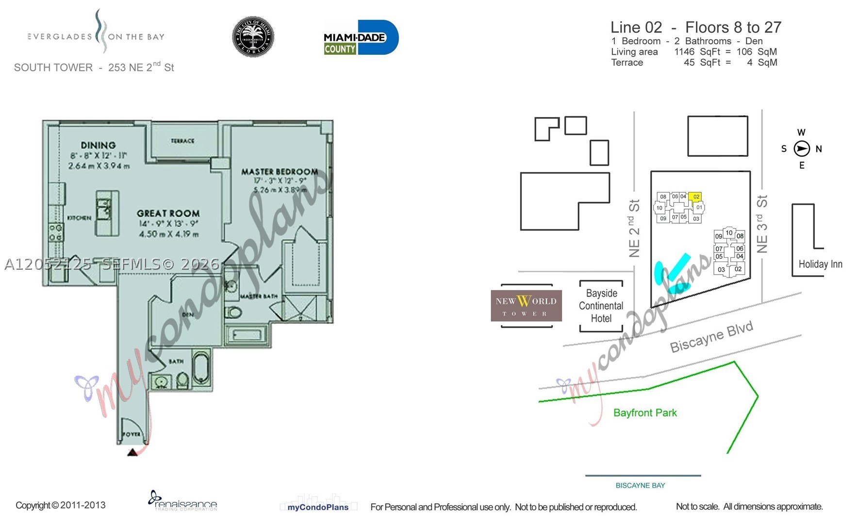 VIZCAYNE SOUTH CONDO - Residential Lease