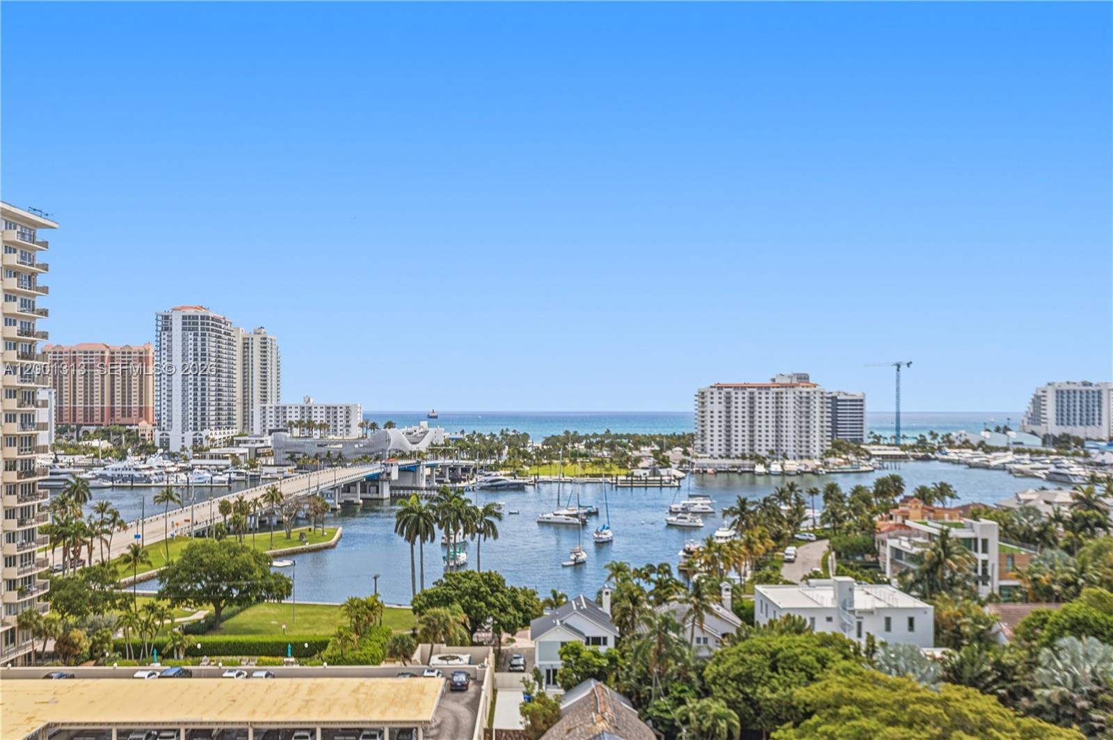 ORIGINALLY A 3 BEDROOM, this corner unit with NE exposure was converted to a 2 bedroom, allowing for an abundance of entertaining space and natural lighting. An entire wall of East facing windows showcases the most captivating views of the waterways, sleek yachts, neon lights & endless ocean vistas. With its open-concept design, the kitchen boasts modern cabinetry and gorgeous black s/s appliances, tying into the updated concept & colors throughout the condo. It has oversized bedrooms with 2 walk in closets,plus more closet space in bedroom, & a storage unit for each condo. This home balances sophistication with comfort, quiet mornings watching the sun rise, or lively evenings on Las Olas or your favorite beach bar. Surrounded by multi million dollar homes, and located within walking distance to the beach and Las Olas, Essex Tower is a well maintained building with a heated pool, state-of-the-art gym, bike room, storage room, 24 hr manned lobby, BBQ Pergola and more. Feel free to catch a ride with Circuit, or any golf-cart like vehicle offering fun rides around town! Live where your friends will be envious! Safe and camera excluded from sale. MORE PHOTOS COMING SOON
