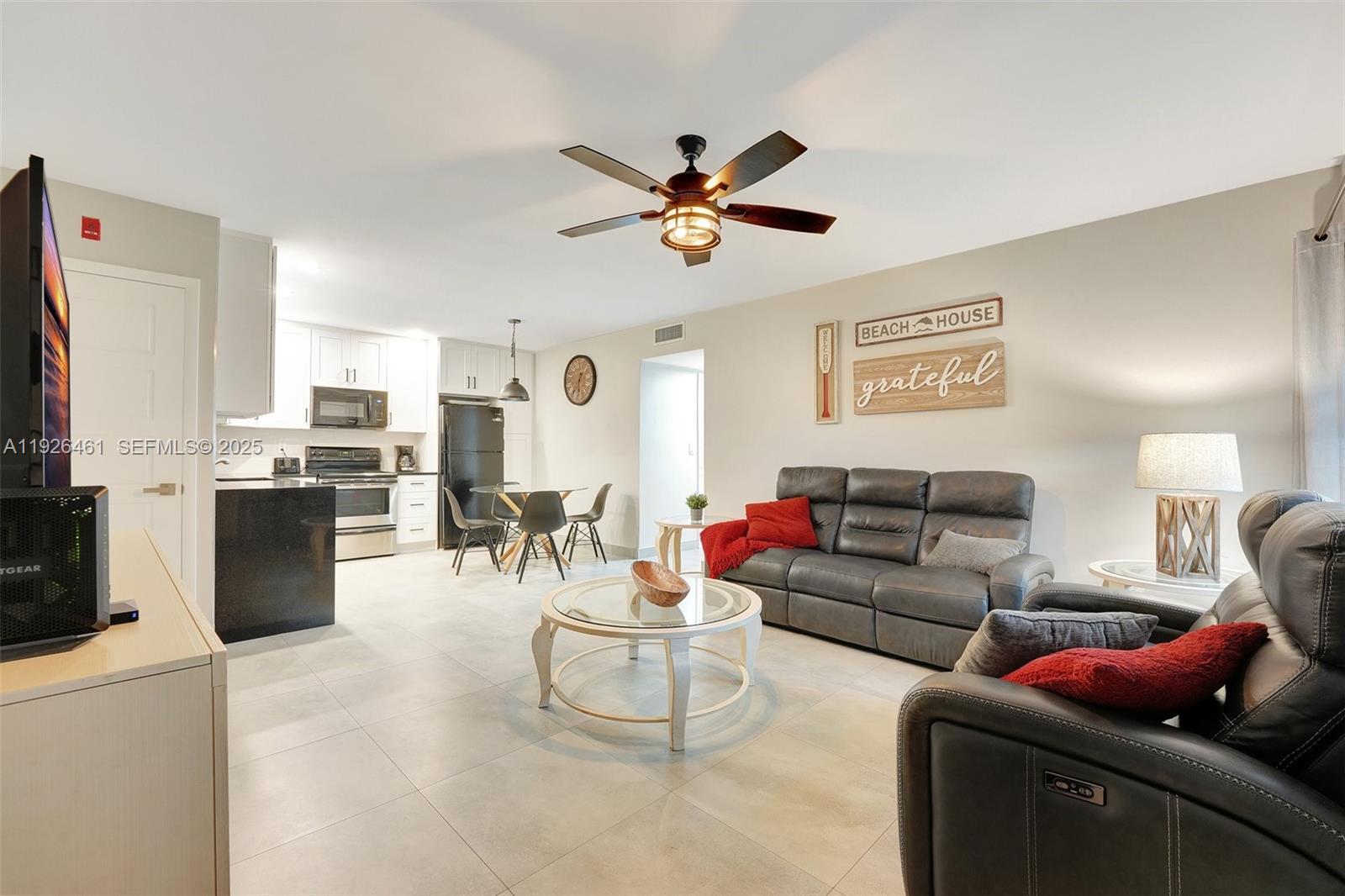SHORT TERM RENTAL ACCEPTED AND RIGHT AWAY! Looking for an investment? Been looking for a place to rent right away and able to do weekly rentals? This is it! Finally a place where you can live but also where you can rent for 5 days & more! as often as you want! Wow!!! Located in Pompano Beach, only a few minutes from the ocean, this 2 bedrooms & 2 bathrooms unit is sold fully furnished & turnkey. Open floor plan with large and modern kitchen with white cabinets & lots of storage. Impact glass windows. Enjoy the luxurious new porcelain flooring and upgraded doors throughout. Both bathrooms were also remodeled. With the freedom to rent as often as you'd like, this condo is the perfect blend of comfort and investment potential. Don’t miss out on this OUTSANDING RARER OPPORTUNIT
