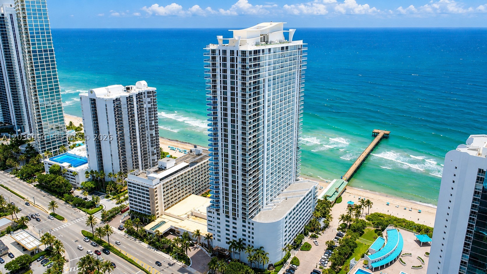 Enjoy breathtaking sunsets and top-notch amenities, including a beachfront pool. This stunning condo offers two bedrooms, two and a half bathrooms, and a den across 1,637 square feet, featuring marble floors, in-unit laundry, and three balconies with unobstructed views of the oceanfront and intercoastal. Perfectly located near the pier, fine dining, Bal Harbor Shops, Aventura Mall, Miami Beach, airports, and major highways. Investors will love the no rental restrictions, allowing short-term leases up to 12 times a year. This upscale, pet-friendly, oceanfront gem also includes valet parking for two vehicles.