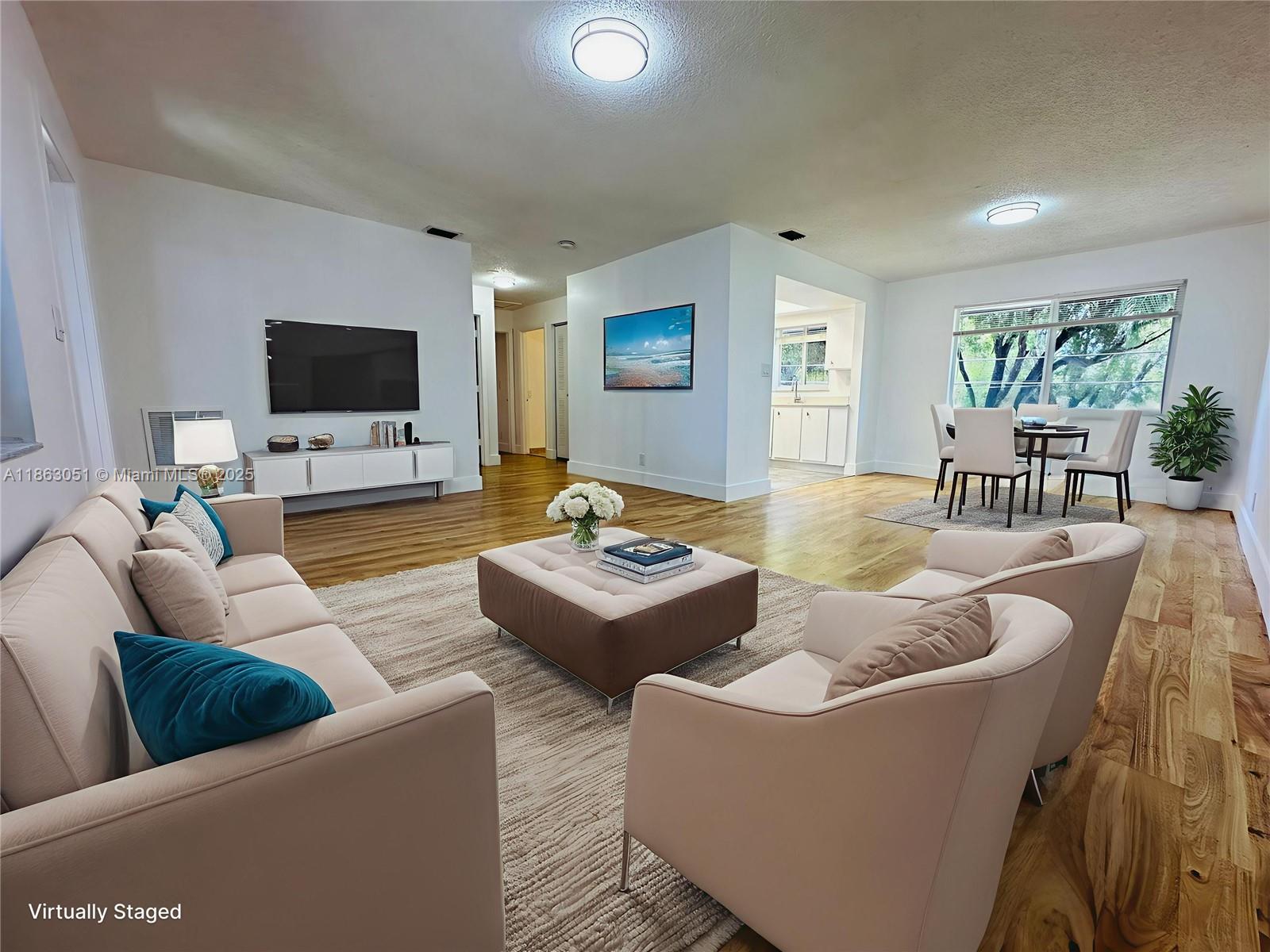 Stylish apartment with abundant natural light, nestled in one of Fort Lauderdale's most coveted neighborhoods. Enjoy serenity amidst lush greenery, just steps away from major thoroughfares: a mere 50 meters from A1, 8 minutes from I-595, and downtown Las Olas, with the beach a mere 10 minutes away. This exceptional unit is part of an enclave of only 8 residences, where internal guidelines foster a harmonious and tranquil living environment for all residents. Brand new appliances. Community amenities include a fully-equipped laundry facility with washer and dryer.