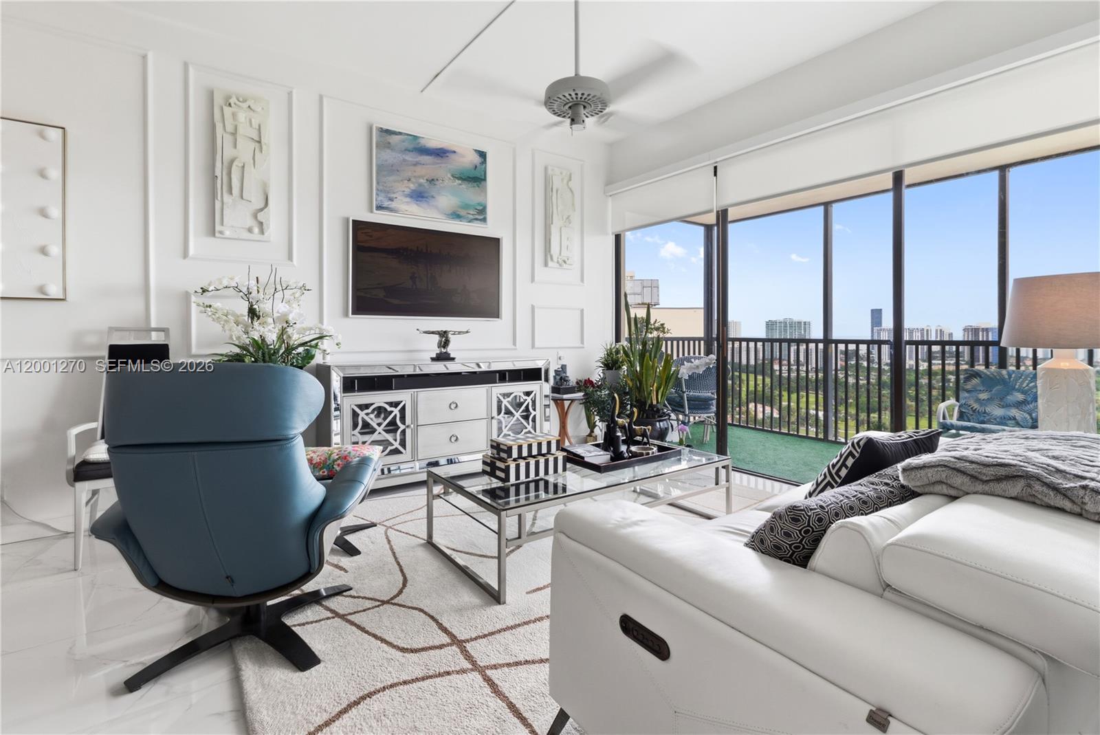 Stunning penthouse residence in the highly desirable Coronado Tower II, ideally positioned on the top floor with high ceilings and a spacious split-bedroom layout. This exceptional unit offers breathtaking panoramic skyline vistas stretching from Hollywood to Coconut Grove, along with direct golf course, ocean, and Intracoastal views from a high floor.

Featuring a beautifully designed custom chef’s working kitchen equipped with high-end Wolf appliances, premium cabinetry, and an integrated concealed refrigerator for a seamless modern design. Generous living spaces are complemented by abundant natural light and walk-in closets, enhancing the elegance of the home.

Additional features include covered parking, extra storage, and  updated electrical. Enjoy  resort-style amenities such as pickleball courts, heated pool, fitness center, sauna, billiard room, library, clubhouse, and 24-hour security.

Ideally located just minutes from Aventura Mall, beaches, and top dining, this is a rare opportunity to own a premier penthouse in one of Aventura’s most sought-after communities. SPECIAL ASSESSMENT PAID IN FULL. HOA includes cable & WI-FI. SELLER OFFERS A $5,000 CREDIT TOWARD BUYER'S CLOSING COSTS WITH AN ACCEPTABLE OFFER.