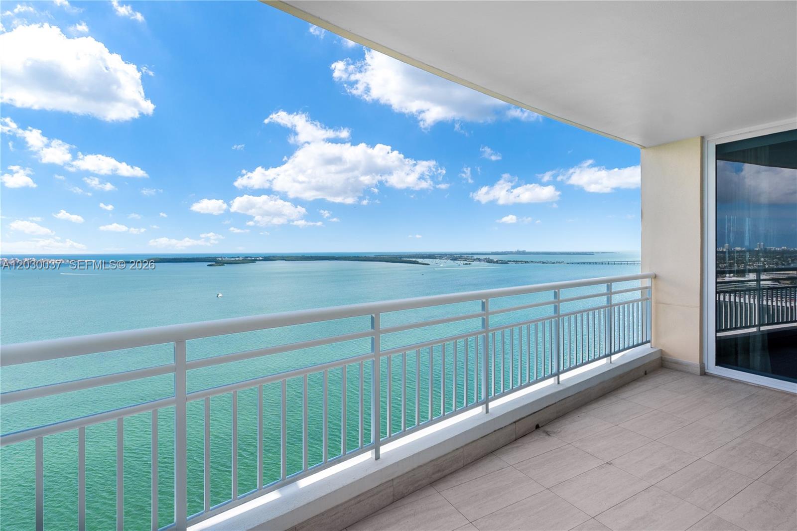 Stunning Bay/Ocean views from this rare 1700+ sq/ft high floor 2/2/1 unit at Two Tequesta on Brickell Key - an Island Oasis that's walking distance to Brickell Avenue. The unit has marble/wood floor, a large living area, newer stainless-steel appliances, a newer AC & Water Heater, 2 ASSIGNED parking spaces, a Poolside CABANA, a giant master suite, & a spacious balcony. The Master Suite has direct balcony access w/ stunning views & a large walk-in closet. The Master Bath has a marble shower, jacuzzi tub, & double vanity. Two Tequesta has a state-of-the-art fitness center (w/ racquetball/squash, basketball, pilates, cross-fit, massage & aerobics areas), a bayside resort pool w/ hot tubs, BBQ's, a playroom, tennis, 2 conference rooms, free valet, 24/7 security, rentable storage, & a clubroom.
