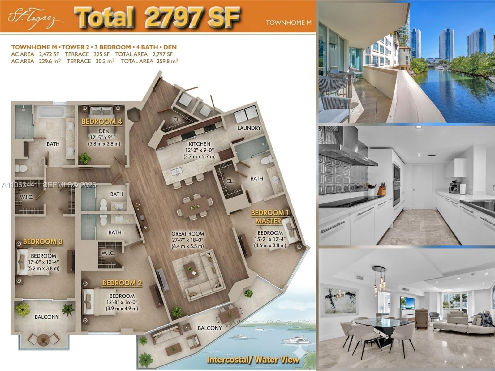 Rare Luxury Townhome Living | Ultimate Privacy & Unmatched Value
Experience coastal luxury at St. Tropez on the Bay. TH-205 is a sprawling, 2,797 SF sanctuary redefining upscale Florida living. This 4BR/4BA layout (3 Beds + Large Closed Den) offers a coveted "Penthouse-style" volume with a rare perk: park directly at your door and bypass elevators entirely for a true single-family home feel.

Why This is the Absolute Best Value in Sunny Isles Beach:
Unbeatable Pricing: Offered at $465/SF ($1,150,000), while comparables command over $800/SF. This represents an immediate, undeniable equity opportunity.

Flawless Layout: A sun-drenched, open floor plan with zero wasted space, featuring a renovated chef’s kitchen and floor-to-ceiling hurricane impact glass.

Tranquil Privacy: This south-facing residence features a private foyer entrance, ensuring total discretion and peace away from street traffic.

Ultimate Beach Resort Lifestyle: Enjoy a bayfront pool, fitness center, sauna, and 24-hour security. PLUS, VIP beach service with chairs and umbrellas at the Sole Resort.

Prime Location & Low Fees: Steps from Gateway Park, elite dining, and minutes from Aventura Mall. Low HOA fees (under $1.20/SF) cover premium services.

Agent Remarks: Properties of this scale and price point are rarely available in Sunny Isles. Priced 30% below market value for an immediate sale. Very easy to show—schedule your tour today!