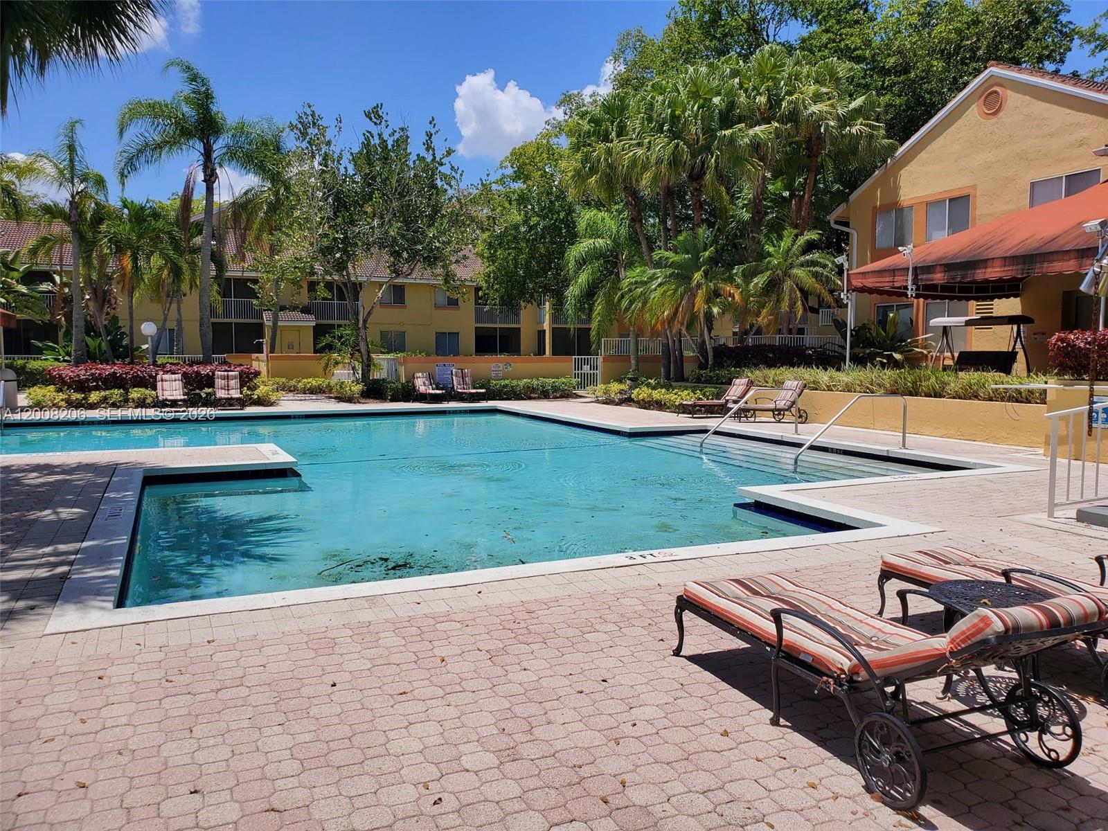 Very desirable complex in Coral Springs. First floor ,Two-bedroom unit with an in-unit washer and dryer. It also has a screen terrace on the first floor with a nice garden view
Very good schools and low HOA fees.
Unit has a tenant until August 2026, paying $1,800 monthly
The tenant  wants to stay, this unit is excellent for an investor or a first time buyer.