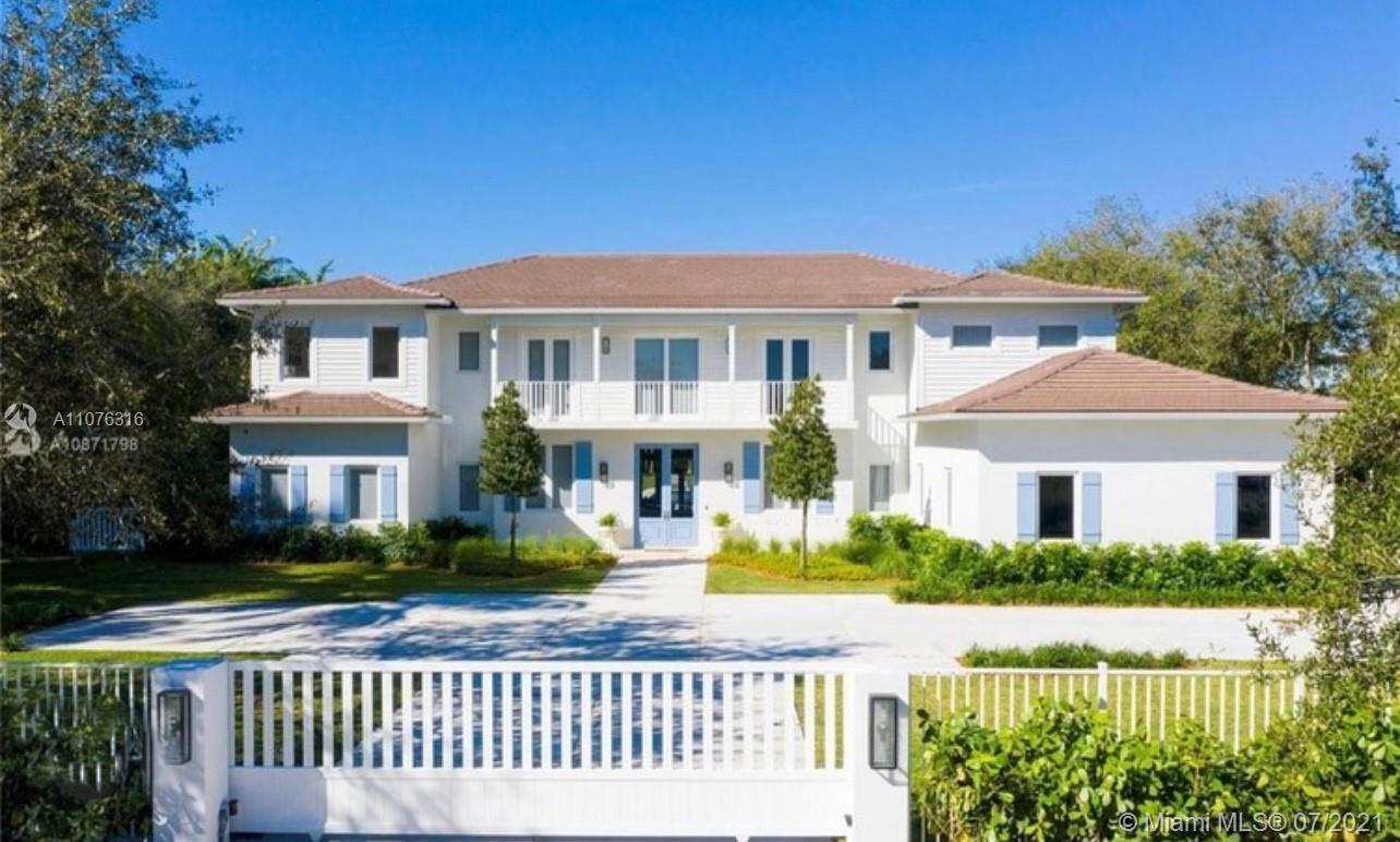 Exquisite Pinecrest Contemporary Plantation 6 bd/ 6.5 bath Estate built with finest finishes and unmatched attention to detail.Features include wire brushed white oak floors, coffered ceilings, custom cabinetry, and designer lighting fixtures. Designer kitchen w/oversized Island, Thermador appliances, gas range, pot filler faucet, 2 Dish/w, microwave drawer, wine cooler. Formal living, dining, informal dining, family, billiard room w/ wet bar, Den , & All custom closets. Summer kitchen w/ built-in gas grill, fridge, sink, sitting & eating areas, overlooking an oversized pool w/views to parklike deep acre lot. Completed 9/18 and fully updated 2021 w/ Added generator, Updatedducts,Tintedwindows, Blk out shades , Lighting,Landscaping, Water filtration system, Control 4 system.CURATED ESTATE