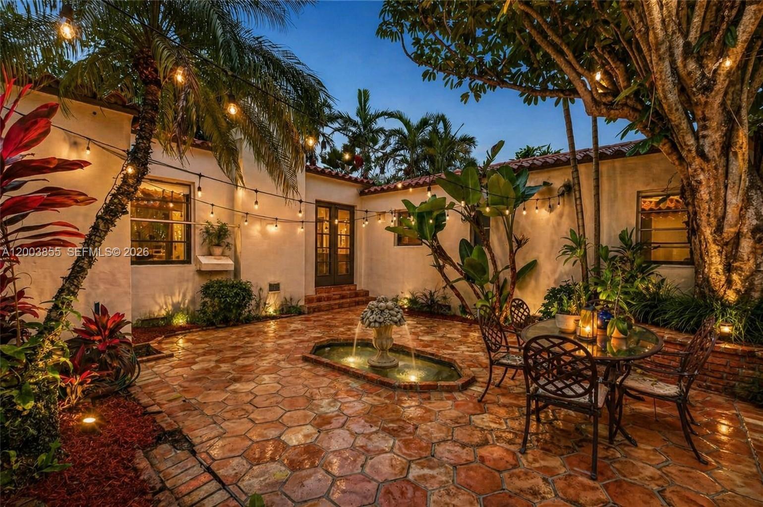 Exceptional opportunity in the heart of Miami Shores on an oversized ~13,000 SF lot, offering a rare combination of size, location, and long-term potential. This 3-bedroom, 3-bath residence features a spacious layout with a large family room, private central courtyard ideal for indoor-outdoor living, and original architectural details including a fireplace, entry foyer, and quarry tile floors in the den/library worth preserving. The expansive lot allows ample room to create a true outdoor oasis with pool, spa, and summer kitchen. Property presents a unique chance to reimagine and customize a home to today’s standards while maintaining its original charm, or for investors to capitalize on the strong demand for updated homes in the area. Images may be virtually staged and/or digitally enhanced (furniture, colors, fixtures, landscaping) for illustrative purposes only.Surrounded by recently renovated and high-value properties, this is a compelling value-add opportunity with significant upside in one of Miami Shores’ most desirable locations.