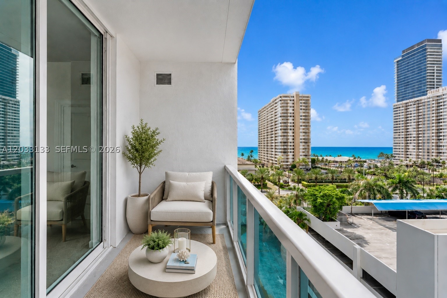 Just steps from the beach, this bright and stylish residence at Ocean Marine Yacht Club offers the perfect blend of comfort and coastal living.
Enjoy an open layout filled with natural light, a private balcony, modern kitchen finishes, walk-in closet, in-unit laundry, and tile flooring throughout.
Resort-style amenities include a pool, fitness center, spa, and 24-hour security — all minutes from Hallandale Beach's best dining, shopping, and entertainment. 1 assigned parking. 1 storage.