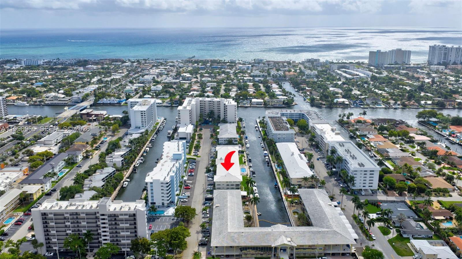 NO PENDING ASSSESSMENTS! 1648 LIVING SQ FT. SIRS COMPLETED! HEALTHY RESERVES! SELF MANAGED! HURRICANE IMPACT WINDOWS & DOORS. NEW SEAWALL. DOCK AVAILABLE FOR RENT – Only $150/Month (up to 38 ft boat). NO Fixed Bridges. Completely upgraded intracoastal-front 2-bedroom, 2-bath condo with an assigned covered carport, located just minutes from Lauderdale by the Sea vibrant nightlife, beaches, restaurants, and top entertainment destinations. This boutique 30-unit, self-managed community offers community pool, BBQ area, library, social room, extra storage, and Concrete restoration completed providing peace of mind for buyers. Property highlights include: open floor plan, corner unit with lots of windows providing an abundant of natural lighting creating a bright and airy atmosphere, enclosed lanai, contemporary faux wood accent panels and over $145,000 in upgrades including a fully updated kitchen and bathrooms, modern flooring throughout, custom closets, built-in surround sound system, smart stainless steel appliances, and a freshly painted interior. Corner unit with 80 feet of hurricane-impact windows wrapping around three sides of the unit. This is a rare opportunity to own a beautifully upgraded waterfront condo with boating access in a prime location.