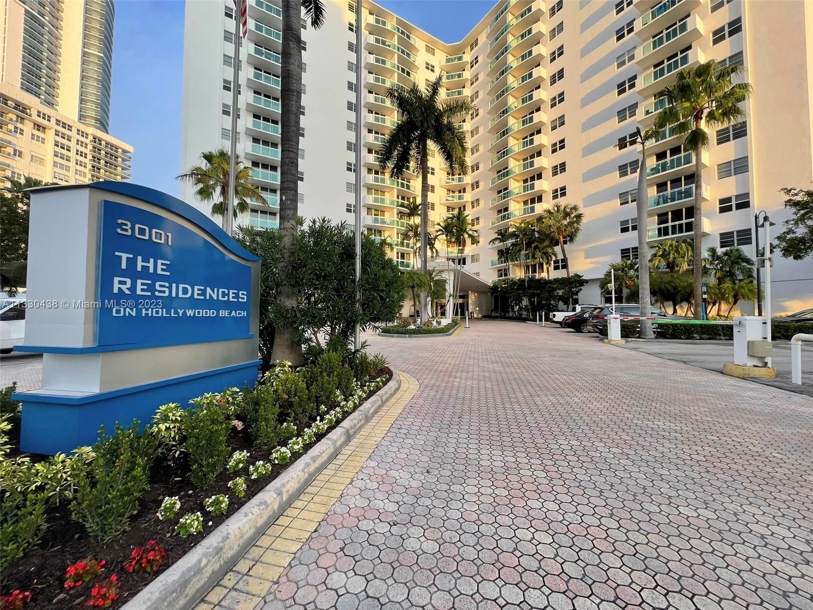Stunning one bedroom, one bathroom luxury beach condo in the most desirable Residences on Hollywood Beach, Furnished unit, ready for immediate occupancy. enjoy direct beach access, heater pool, gym, sauna, Jacuzzi, grill area, cabanas, state of the art social room and more. Building fully renovated, with free valet parking (tips accepted) and allows to park up to 2 cars  (must be n the lease).  First, last and security deposit with good credit and verifiable income (3 x rent), clean background. Water, internet, WIFI and access to all the amenities included with the rent.  Easy to show. No pets allowed - no exceptions.