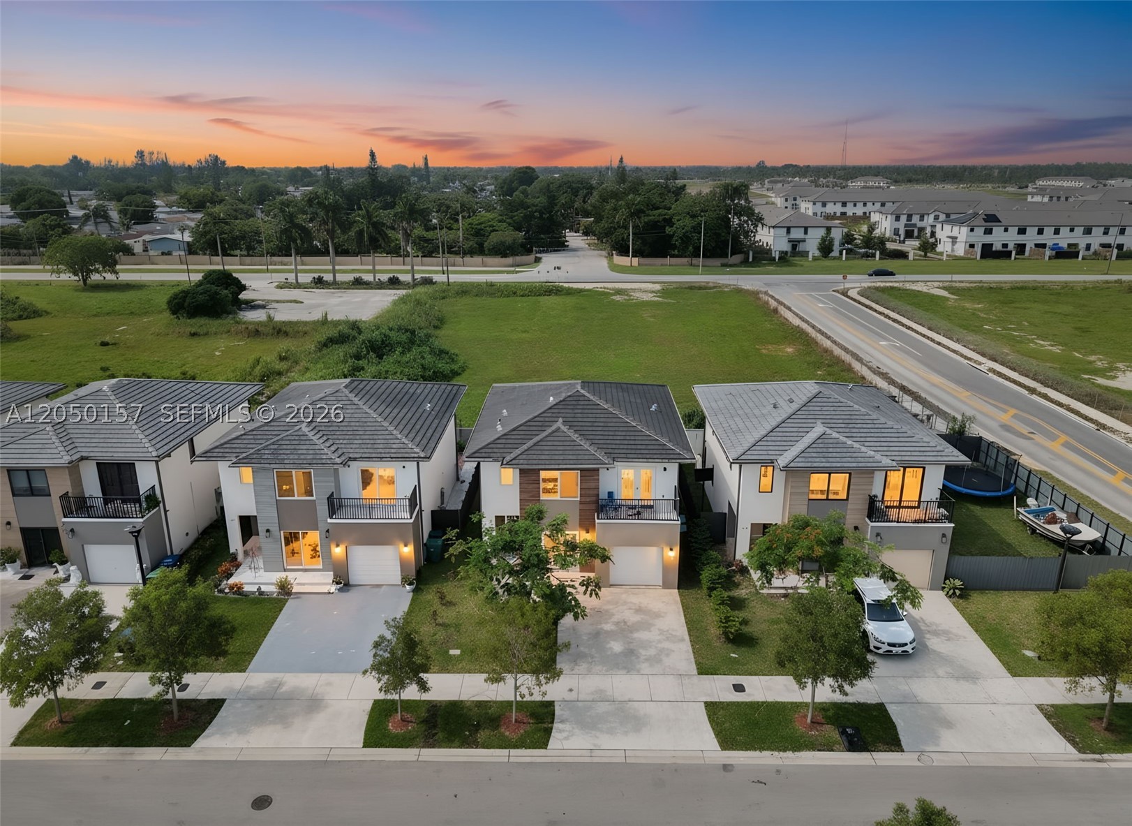 Welcome to your dream home in the growing community of Aurora Built in 2023, this beautifully designed 5 bedroom, 4bath residence offers the perfect combination of modern style, comfort, and functionality. The open concept layout features a stunning chef’s kitchen with quartz countertops, stainless steel appliances, and spacious living areas filled with natural light. A convenient first-floor bedroom and full bath make it ideal for guests or multigenerational living. Enjoy high-impact windows and doors, smart home technology, generous closet space, and a private backyard with endless possibilities to create your own outdoor oasis. Conveniently located just minutes from the Florida Keys, Florida Turnpike, US-1, shopping, dining, parks, and schools.