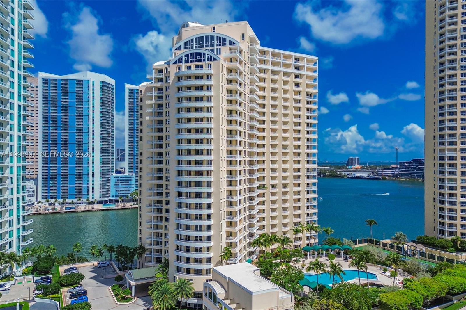 Welcome to One Tequesta Point, a prestigious waterfront residence nestled on the exclusive island of Brickell Key—one of Miami’s most sought-after and private enclaves.
This beautifully appointed 2-bedroom, 2.5-bath residence offers the perfect blend of comfort and sophistication, featuring a spacious layout, private balcony, and stunning views of Biscayne Bay and the Miami skyline. Thoughtfully designed interiors include modern finishes, generous closet space, and in-unit washer and dryer for ultimate convenience. Residents of One Tequesta Point enjoy a full suite of resort-style amenities, including a waterfront pool and sundeck, state-of-the-art fitness center, sauna and spa facilities, racquetball/squash courts, social and business rooms, and 24-hour concierge, valet, and security services—delivering a true luxury lifestyle experience.
Living on Brickell Key offers a rare balance of tranquility and accessibility. This private, gated island is surrounded by water and features scenic walking paths, lush green spaces, and a peaceful atmosphere—yet is just minutes from the energy of Brickell and Downtown Miami. Enjoy effortless access to world-class dining, shopping, and entertainment at nearby destinations like Brickell City Centre, while still coming home to a serene, resort-like setting. Whether you’re seeking a primary residence or an investment in one of Miami’s most desirable waterfront communities, this home offers luxury, privacy, and unbeatable location all in one.