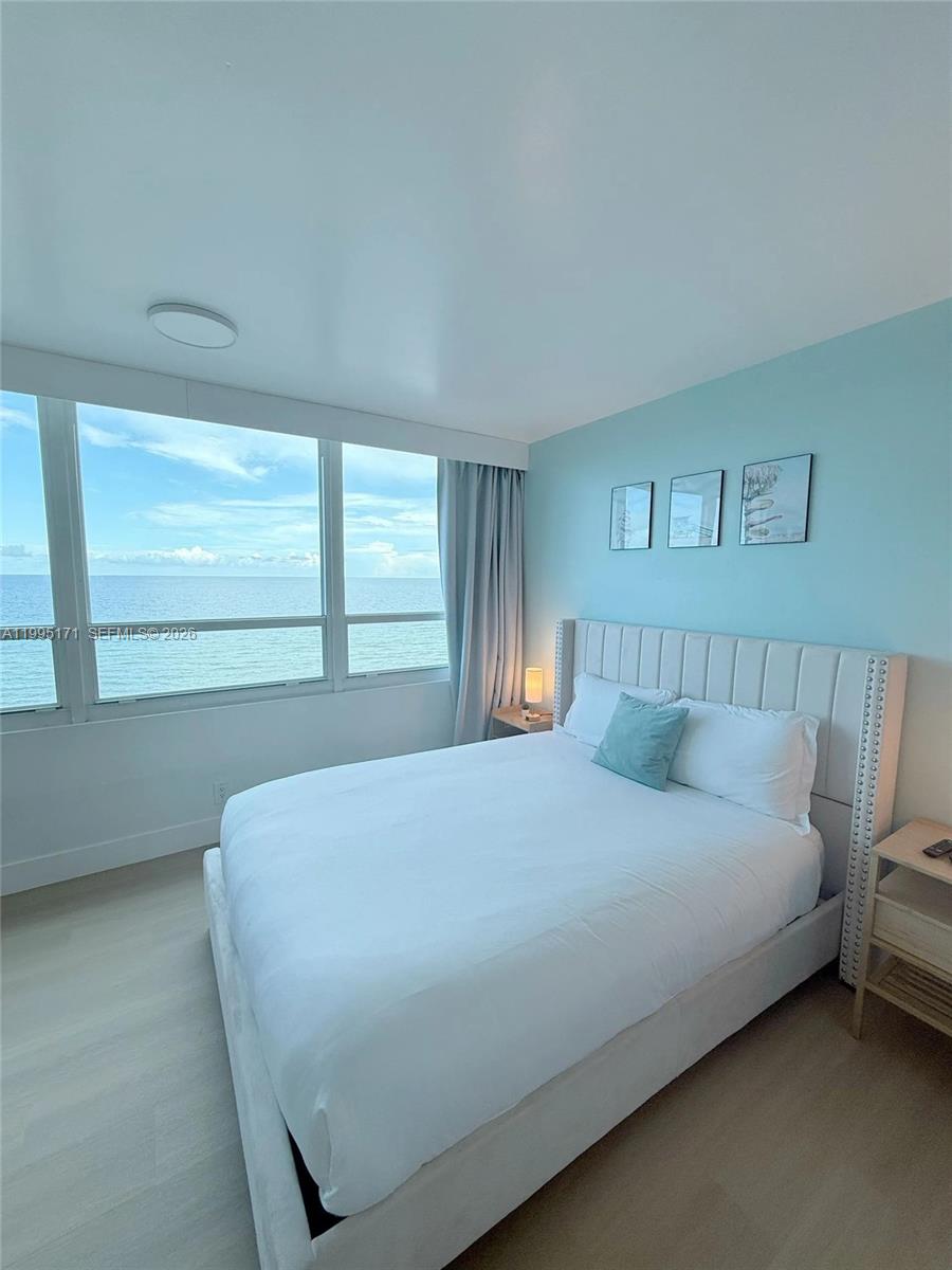 Airbnb-Approved Condo!! Oceanfront building with direct access to the Miami Beach Boardwalk. Fully furnished studio at Castle Beach—one of only two buildings in Mid-Beach that allows daily rentals through Airbnb and other platforms, making it an excellent investment opportunity. Low maintenance fee includes all utilities (electric, water, cable), 24-hour security, beach access, and parking. Amenities include pool, gym, on-site restaurant, and mini market. Miami Beach and State of Florida licenses required for short-term rentals. Unit is rented until November 30, 2028.
If you want your own piece of Miami, this Miami Beach gem is perfect for you. The building sits on four acres in one of the most desirable areas of Miami Beach—the sand is gold.