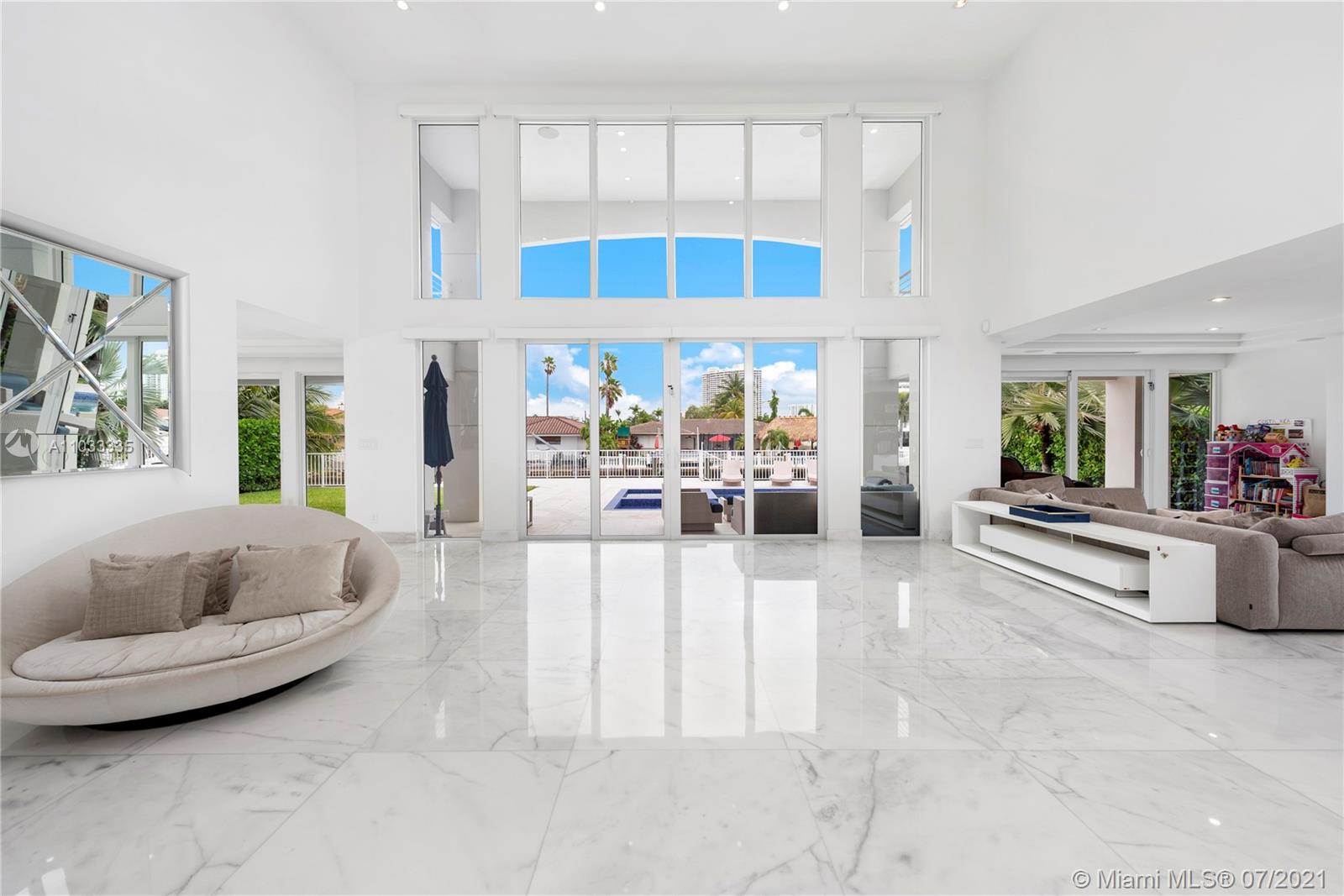 This contemporary property is ready to move in and find its new owners. It features the ideal floor plan, 6 bedrooms, 6 1/2 bathrooms and 5,381 Sq Ft of living space including an office and a maid’s quarter. 

This exquisite gem is located in one of Eastern Shores' most private and exclusive streets. The home sits upon an oversized lot with 9,200 Sq Ft and 80 ft of waterfront offering panoramic intracoastal views. It also boasts a backyard oasis that is perfect for entertaining with an oversized pool and entertainment area. 

Premium interior finishes including an Italian kitchen, Subzero/Wolf appliances, Italian marble flooring, electric blinds, top-notch security, Lutron smart systems, Italian cabinetry, oversized pool deck area, integrated speakers, and spectacular HIGH ceilings.