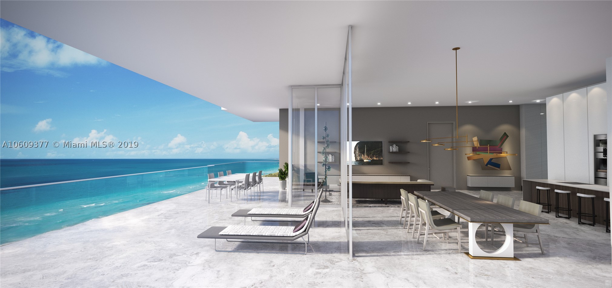 Only 2 remaining residences at L'Atelier in Miami Beach exclusively designed by Holly Hunt. This east-facing half floor flow through residence offers direct ocean views w/2,820 SF interior, 1,361SF expansive terrace with a whirlpool spa, private elevator, & 10' ceilings. L'Atelier offers 24hr valet, pool & beach attendant, oceanfront infinity edge swimming pool, poolside cabanas, bar, whirlpool spa, hammock garden, spa facility w/sauna & hammam, & double height state-of-the-art gym.