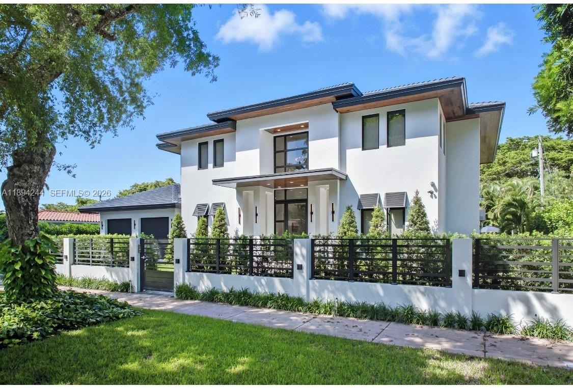 Experience luxury in this brand-new 2024 architectural masterpiece by renowned architect Ramon Pacheco. Blending elegance and modern design. This executive home offers 5 en-suite bedrooms, 6.5 baths, 4,300 sqft of living space on a 10,500sqft lot. Features include foyer entry, elevator, formal living/dining, soaring ceilings, expansive windows, and refined finishes. The chef’s kitchen includes top-tier appliances, custom cabinets, and an oversized island for entertaining. Enjoy a covered porch, heated pool, patio, whole-home generator, gated entry. Perfectly located near schools, shopping, dining & entertainment. Schedule your private showing today!