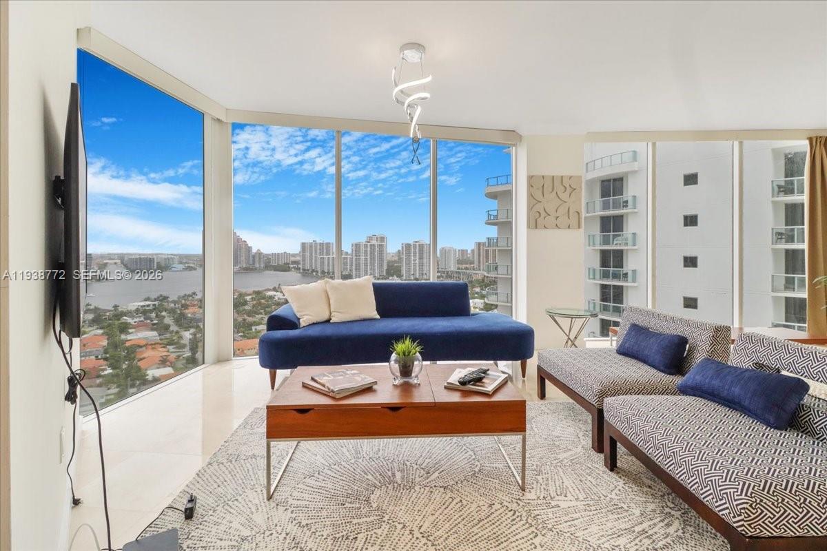 Spectacular Ocean Front remodeled 2 beds + den, 2.5 baths unit with great views of the ocean and intracoastal The den can be used as an additional bedroom or office Crystal Private elevator takes you directly into your foyer Marble floors through out the living room Bedrooms have wood Flooring Built in closets Building features: fully renovated lobby, heated pool, Jacuzzi, two story gym, sauna, tennis court, beach service, and much more!