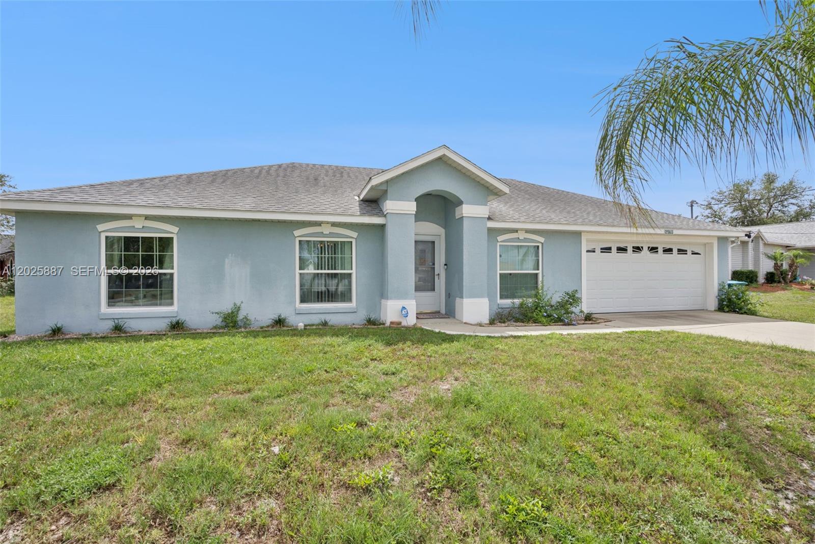 Charming Move-In Ready Home on an Expansive Lot – NO HOA!! 
Discover this beautifully maintained residence nestled on a generous, private corner lot in the heart of Deltona. Offering the perfect blend of modern comfort and functional design, this 3-bedroom, 2-bathroom home is ready for you to move in and make it your own. Home features upgraded countertops, ample cabinet storage, spacious primary suite w/ walk-in closet, screened-in back patio on a over a 1/4 acre corner lot (deep space for front and back yard), all-purpose Fla room (can be used as an extra bedroom for guests or an office), Tall ceilings!!
Is currently eligible for the government backed rent-to-own program!
Call now to view!!