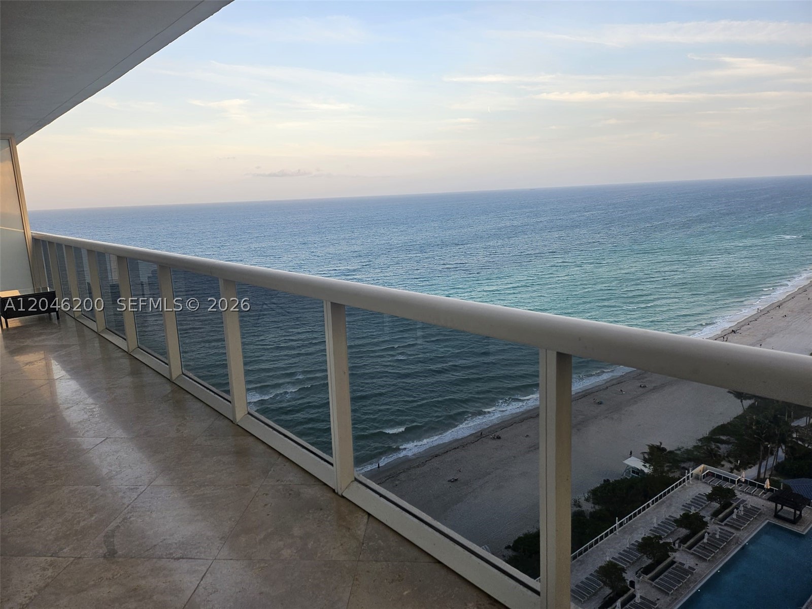 BREATHTAKING OCEAN VIEWS FROM THIS 2 BED+ DEN / 3 BATH 1733 SQ. FT UNIT WITH MARBLE FLOORS, REMODELED, MOTORISED WINDOW ROLLERS. 289 SQ. FT BALCONY IN A 5 STAR COMPLEX, LOCATED DIRECTLY ON THE OCEAN. THE BUILDING FEATURES A 40,000 SQ. FT FULL SERVICE SPA, FITNESS CENTER, RESTAURANT, JUICE BAR W/ POOL SERVICE. IT INCLUDES A 9-ACRE SITE W/810 FT UNFURNISHED.