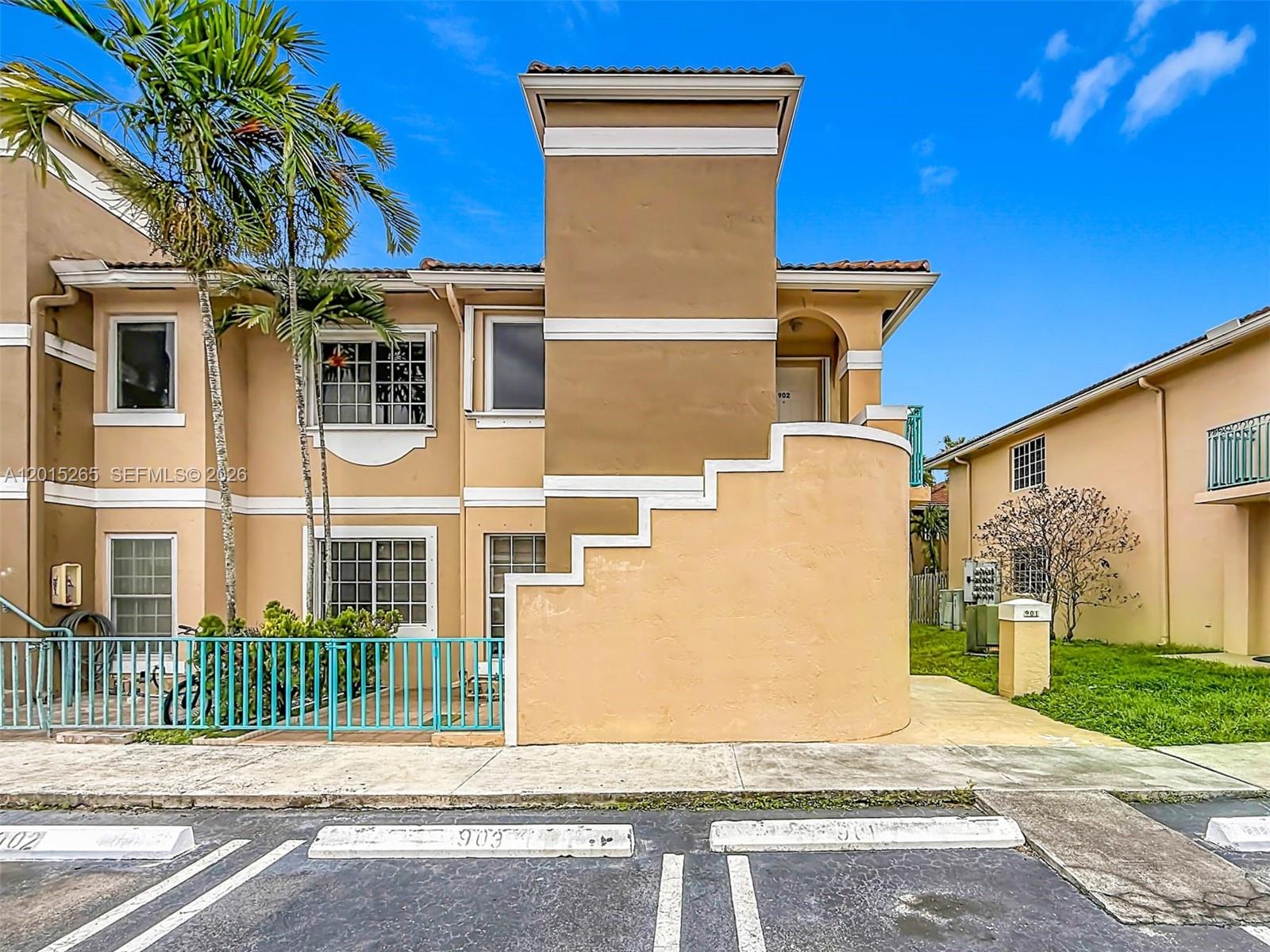 Beautifully maintained 3-bedroom, 2-bathroom townhouse located in the highly desirable Lago Lindo Townvillas community in Kendall. This sought-after second-floor unit features vaulted high ceilings that create a bright and spacious feel while offering additional storage space. The home showcases elegant porcelain tile flooring throughout in excellent condition and includes hurricane shutters for added protection and peace of mind. Offered AS-IS and move-in ready, this property combines comfort, style, and convenience in a prime central location near top-rated schools, shopping, dining, and major expressways. Enjoy a peaceful community with low HOA fees, making this an excellent opportunity for both homeowners and investors alike.