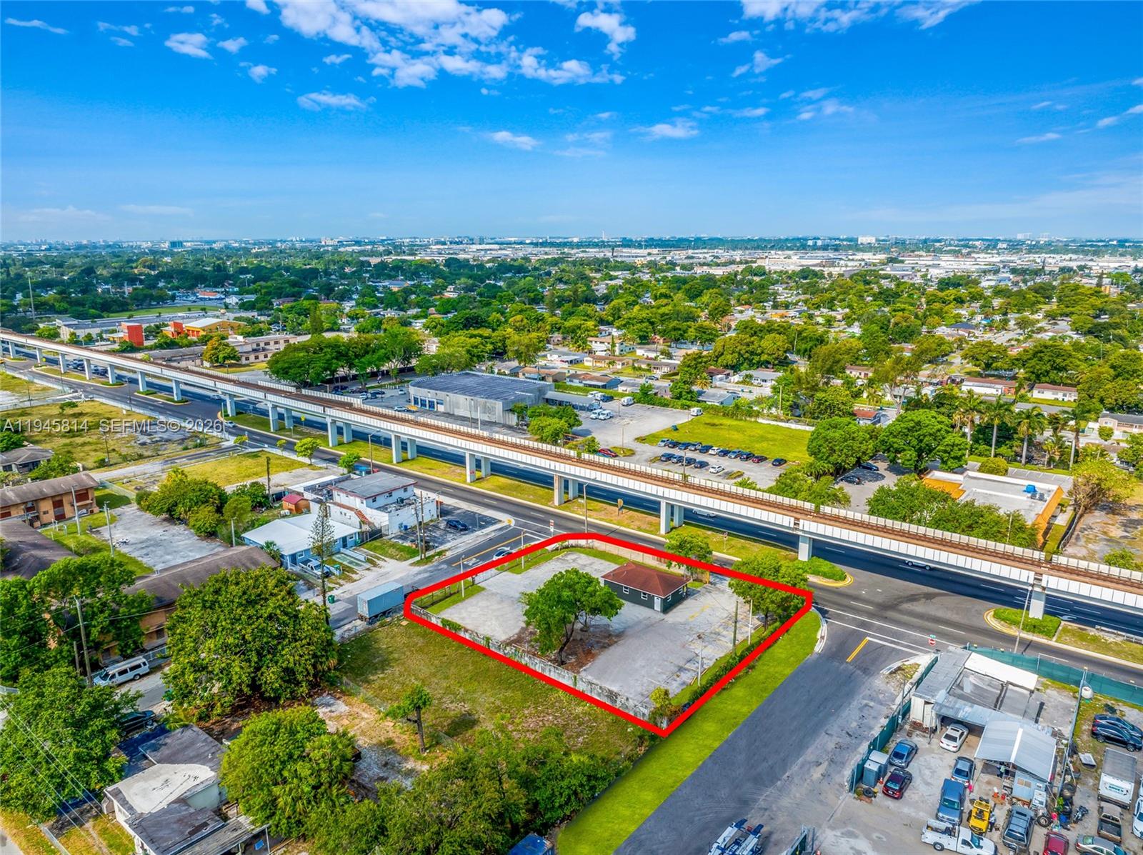 Exceptional development opportunity located at 6801 NW 27th Ave in the heart of Miami’s urban core. This 16,800 SF lot allows for high-density mixed-use development with the potential to build up to 60 residential units. Situated on a prominent corner along a high-traffic corridor, the site offers unmatched exposure and is ideally positioned just minutes from Miami International Airport and the new Inter Miami CF soccer stadium, making it a prime location for multifamily or mixed-use residential with retail or commercial space. The surrounding area is experiencing rapid growth with city investments, infrastructure upgrades, and strong rental demand. Located within a Qualified Opportunity Zone and well-connected to public transportation, this parcel offers long-term upside for developers or investors looking to capitalize on Miami’s evolving landscape.
