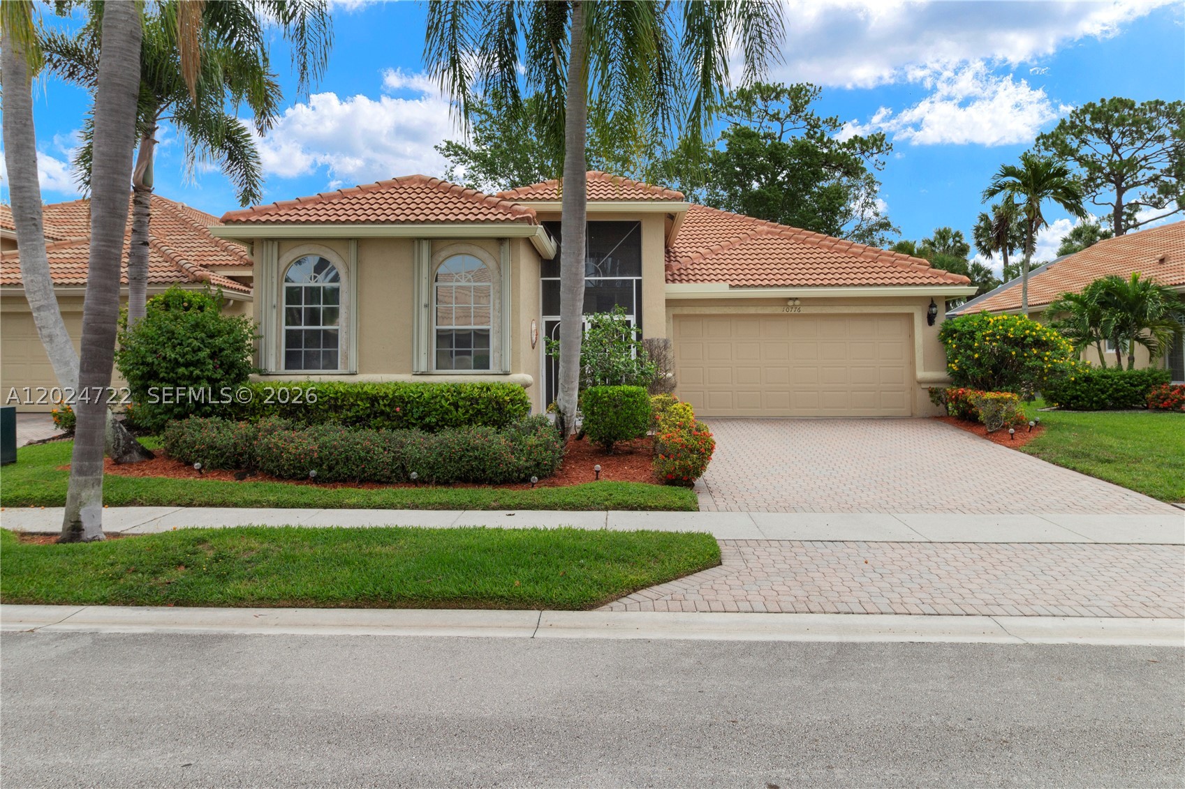 Experience luxury living in this stunning 3-bed, 2.5-bath Palladium at Twin Lakes home! ?? Soaring vaulted ceilings and an open floor plan create a bright, airy atmosphere. Recent upgrades include a 2025 AC, renovated kitchen and bathrooms, and a 2024 roof. Enjoy accordion shutter protection, a 2-car garage with storage, and an oversized screened patio perfect for entertaining. Resort-style living awaits in this gated, all-ages, pet-friendly community, complete with a pool, hot tub, fitness center, tennis, pickleball, and clubhouse. HOA covers lawn care, cable, and internet. Minutes to beaches, shopping, dining, and major highways – this home has it all!