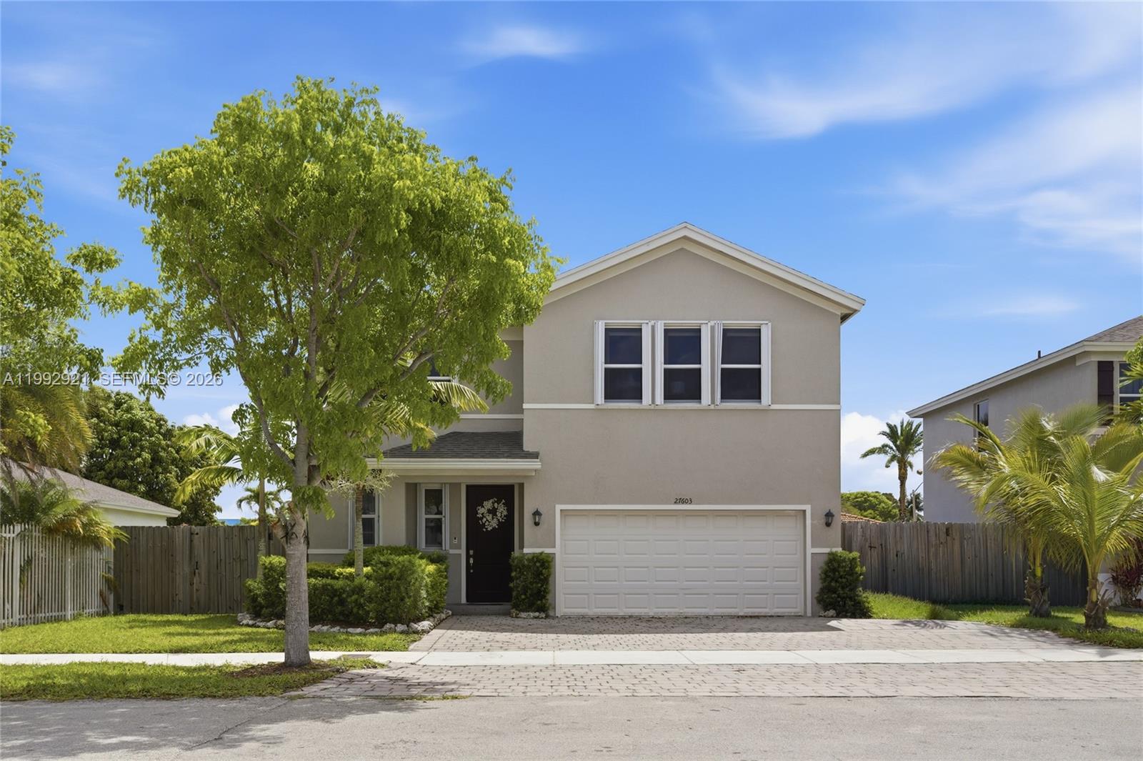 Welcome to this spacious and versatile 2019 built single family home offering over 2,900 SqFt under A/C on a 6,000 SqFt lot with NO HOA! Designed with flexibility and modern living in mind, this 5 bedroom, 3.5 bath property includes a highly desirable multi-generational suite featuring its own private entrance, separate bedroom, full bath, in-unit laundry, and kitchenette; ideal for extended family, guests, income potential, or a private home office setup.
The main home features 4 bedrooms and 2.5 baths with a bright open concept floor plan, two separate living areas, and an oversized eat-in kitchen complete with a center island, quartz countertops, and stainless steel appliances. Enjoy the comfort and efficiency of solar panels, accordion shutters, a 2-car garage, and ample living space throughout. Step outside to your private fenced backyard complete with a pool, perfect for entertaining and enjoying the South Florida lifestyle year round. Conveniently located near Homestead Air Reserve Base, the Turnpike, US-1, shopping, restaurants, and just a short drive to the Florida Keys. Situated near top-rated schools, this property offers the perfect blend of space, functionality, and location.