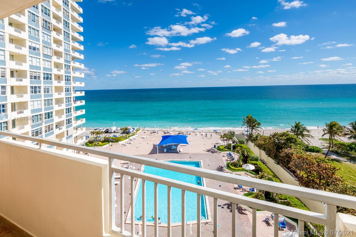 Beachfront Resort with Beach Service and Amazing Direct Ocean view from 7-th floor.
1 bed room with 2 full bathrooms. Completely Remodeled apartment with open Kitchen and stainless steel appliances with custom made cabinets and granite counter top. Designed remodeled 2 full bathrooms. High Impact Hurricane Proof Windows. Large balcony Directly Facing Ocean and Golden Beach. Amenities include Large heated swimming pool, Gym and Saunas, 1 covered parking space, car wash area, 2 BBQ grills. Pool table and ping pong table. Beach Service, Valet and Security with Reception 24/7. Seller would pay part of current assessment and/or Buyer can pay balance on month to month basis. Apartment is vacant, easy to show.