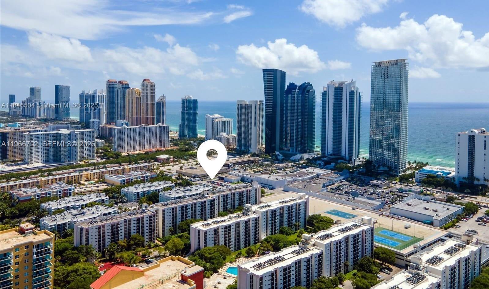 Spasiois, bright, newly renovated 2 BR/2BA apartment in the heart of Sunny Isles Beach. Move-in ready with a split floor plan, large windows, abundant storage.  Kitchen features premium stainless appliances, granite counter, and ample cabinetry, updated baths keep it clean and modern. Amenities include heated pool, jacuzzi, gym, saunas, BBQ stations, tennis and basketball courts, jogging path, and more. HOA includes high-speed internet, cable, exterminator, covered parking space. Minutes to restaurants, groceries and shops on Collins Ave, close to Aventura Mall, Bal Harbor, parks, marinas, and the fishing pier. Perfect as a primary residence, vacation home, or rental investment ( the apartment has tenants until March 2027). You can rent from the first year.  Apt will have the assesment  $130 per month from May 2026.