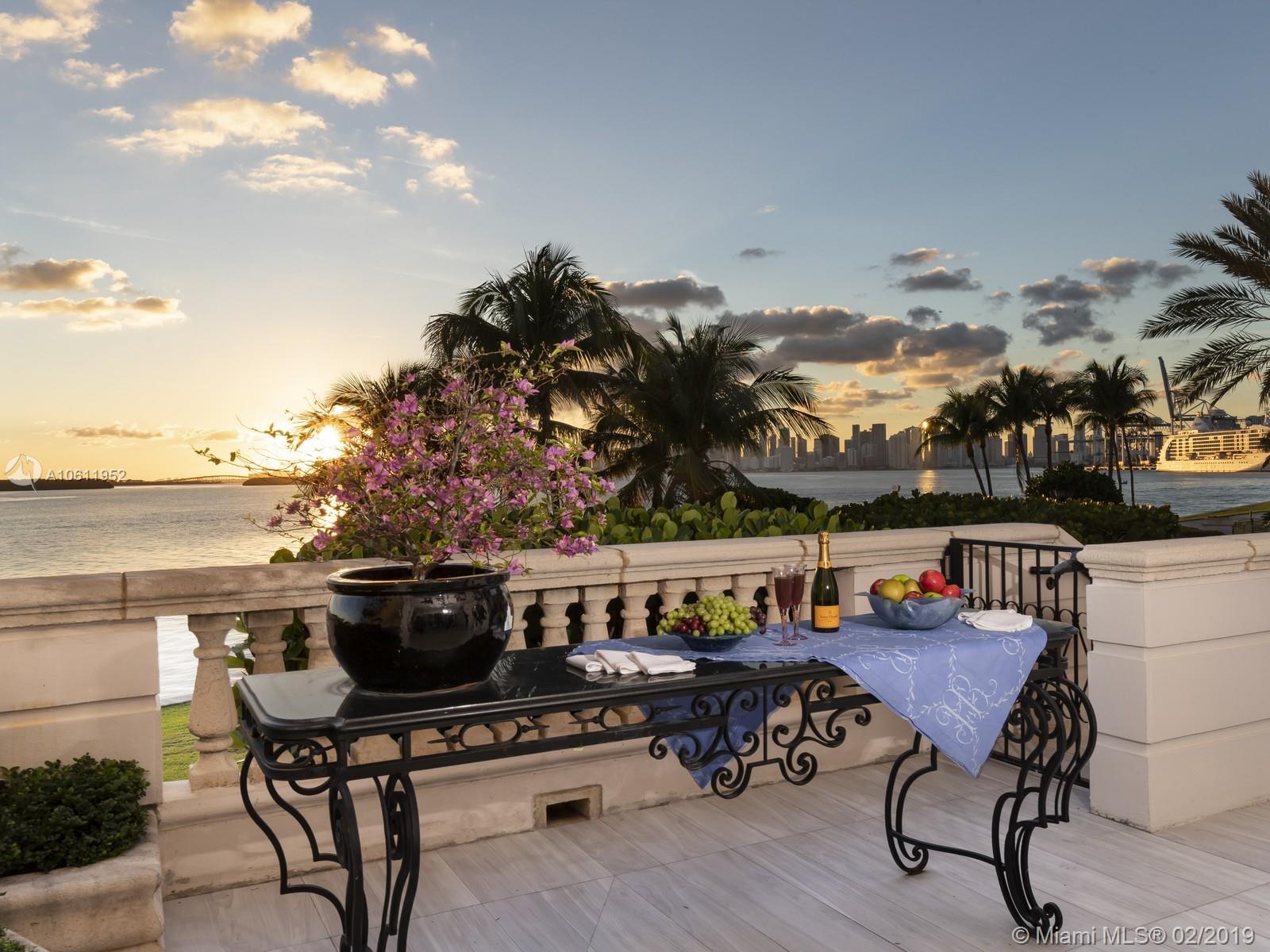 Fisher Island’s BEST of the BEST first floor unit offers the most breath-taking city of Miami skyline views of all. Completely renovated to perfection just two years ago this sprawling contemporary apartment in perfect move-in condition boasts brand new Mia Cucina modern kitchen with all the bells and whistles. Watch the sunsets of the city while relaxing in your own sexy master bath. Low profile A/C vents, 12ft ceilings, double entry for staff and catering. This is a state of the art smart house. Includes 4 parking spaces, 2 golf carts and golf cart spcs, two storage rms. Private steps to the pool from the unit’s expansive terrace. Ready to move in.