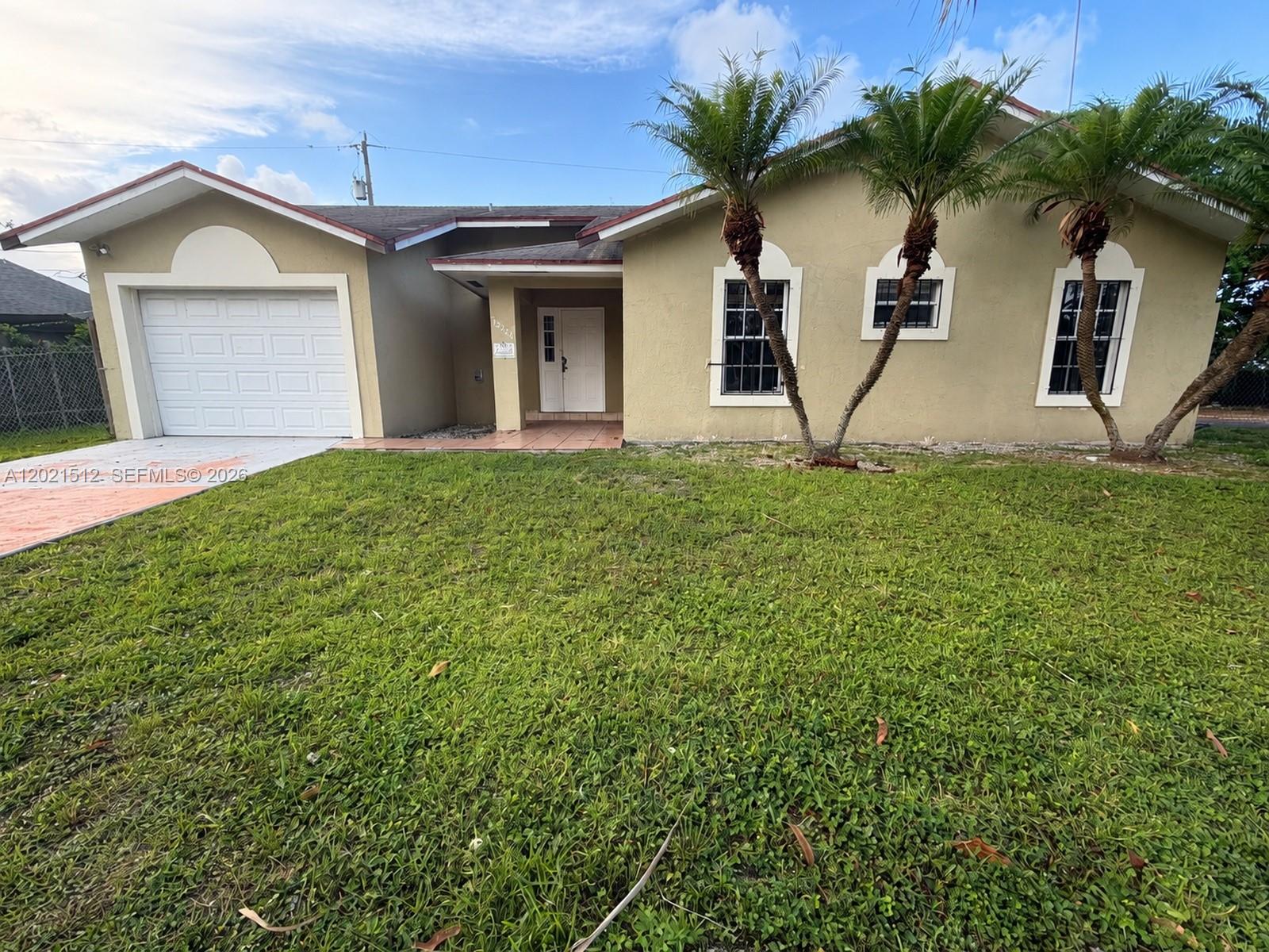 Move-in ready 3/2 CBS pool-ready home on rare 14,810 sqft estate-sized lot with 175 ft of street frontage, over 2× the size of typical neighborhood lots. Spacious 0.34-acre parcel offers room for pool, expansion, RV/boat parking, or future development potential (buyer to verify with Miami-Dade RER). Open floor plan, New HVAC, original CBS construction (1996), no HOA, no flood zone. Bring all offers.