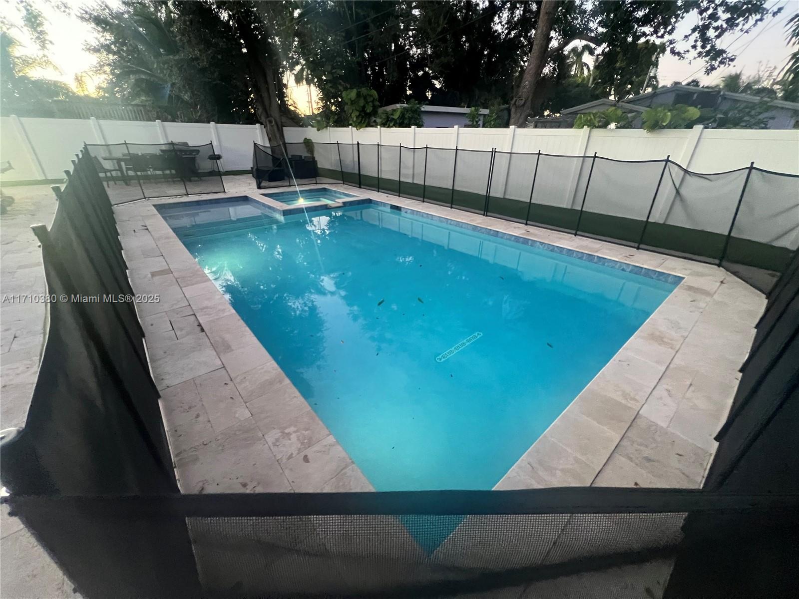 Discover this exquisite home in a serene location, boasting a spacious 4 bedroom, 2 bathroom 1200 SQFT layout, brand new pool, and patio for relaxation and entertainment. Step inside to discover elegantly designed kitchens, bathrooms, and floors. Conveniently near Florida Turnpike, 441 Southern State Road, and i-95. Attractions like Hard Rock Guitar Casino & Resort, New DOLCE Hotel, Dania Pointe Shopping Center, and top restaurants highlight the area. Within a short walk to houses of worship.