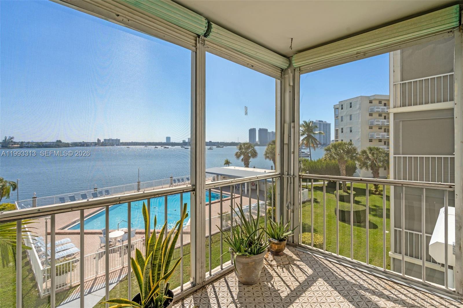 If you like to REMODEL, this is your chance!
Experience the best of 55+ resort-style living in this bright 1-bed, 1-bath unit located on the 3rd floor of Building R in Aventura’s desirable Point East. The open floor plan leads to a private screened balcony, perfect for enjoying cross-breezes and views of the lush, 30-acre landscaped grounds and tranquil Maule Lake.

Point East is a premier guard-gated community offering an active lifestyle with five swimming pools, a fitness center, a bowling alley, a billiard room, and a theater. Residents also enjoy tennis courts, shuffleboard, and scenic walking paths along the Intracoastal Waterway.

The monthly maintenance is highly inclusive, covering water, sewer, trash, basic cable, high-speed internet, 24/7 security, and building insurance. The unit includes one assigned parking space with plenty of guest parking available. Minutes from Aventura Mall, fine dining, golf courses, and the beaches of Sunny Isles, this property is the perfect full-time residence or seasonal retreat. Don't miss this opportunity to join a vibrant waterfront community in a prime South Florida location.