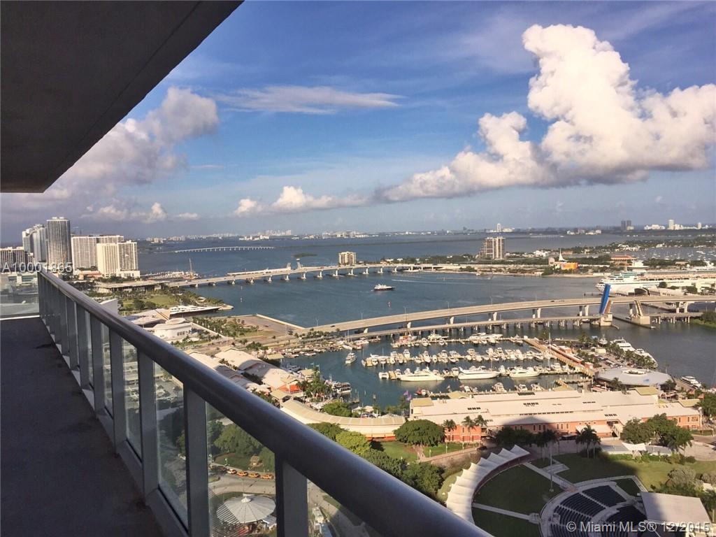 Bay front downtown, featuring jaw dropping panoramic views of the ocean, Miami beach, North & east Miami from this bright corner unit 3 bedrooms wood floors with open kitchen and Jacuzzi in master bath, the building features 3-story lobby created by world-renowned Rockwell Group provides an inviting ambience.  24 hours valet, concierge, and security,infinity edge pool, Jacuzzi, lounge beds and cabanas, 2-level party room and clubroom, enjoy a 2-level spa and fitness center, meditation & Pilates