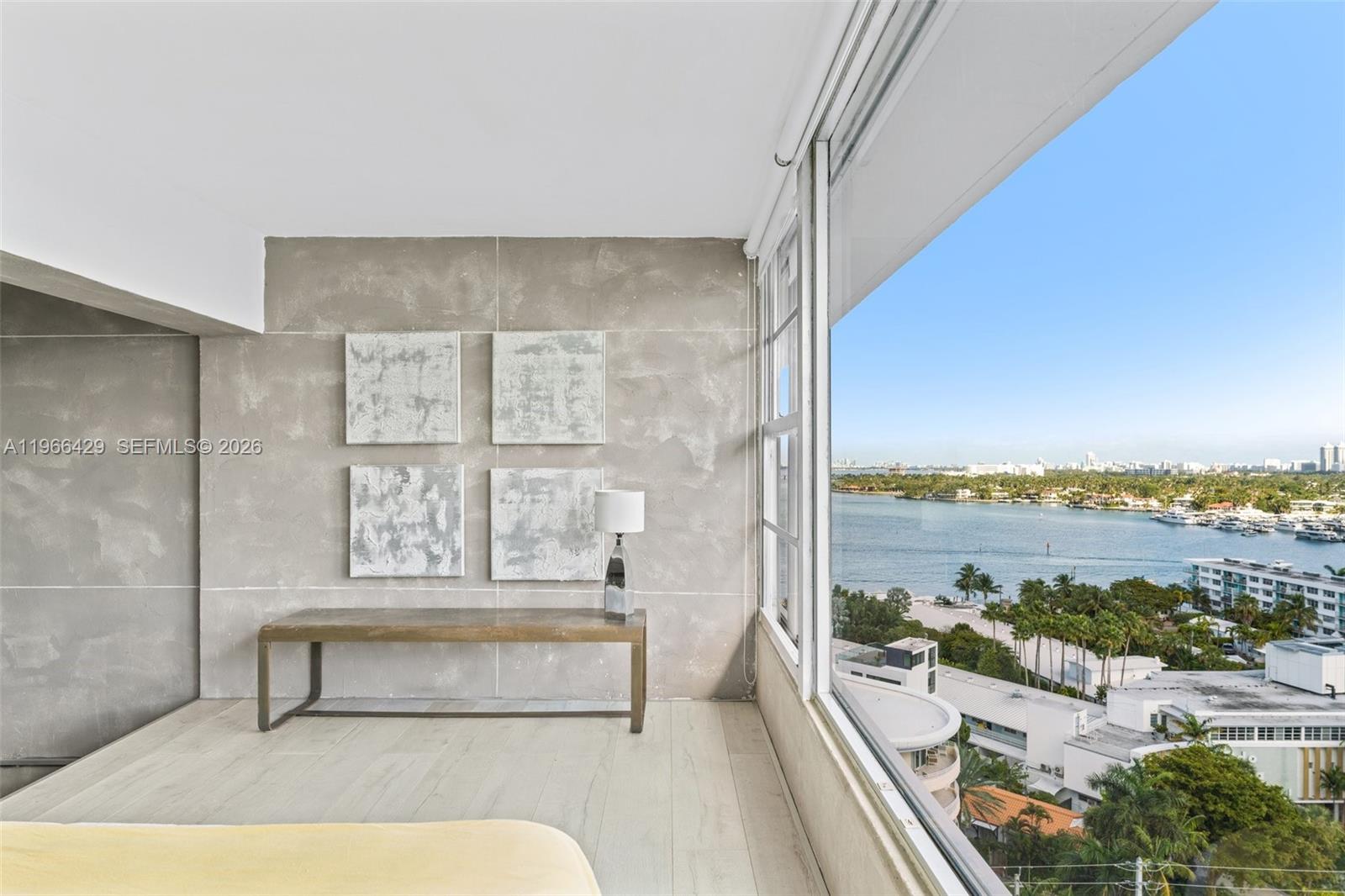 Spacious and extremely well-located penthouse studio apartment in the Venetian Islands. Enjoy the best sunrises in Miami Beach, with unmatched views of the marina and bay. Just steps from the exclusive Standard Hotel & SPA.
Central air conditioning, assigned parking, cable, and internet included. The seller will pay the assessments at closing. 
One of the iconic buildings designed by Morris Lapidus.