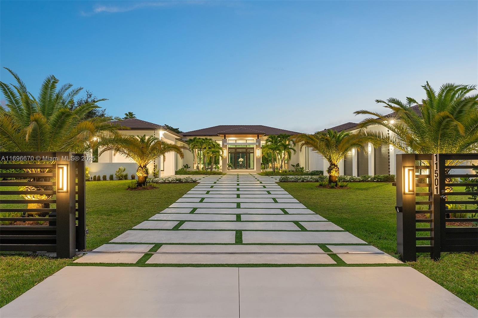 Discover this newly completed one-story transitional estate, a masterpiece of elegance & sophistication. Featuring soaring ceilings, natural light thru impact windows, & impeccable finishes, this home is designed to impress. The luxurious master suite offers two walk-in closets, floating tub, rainfall shower, & dual vanities. The custom Italian kitchen includes Sub-Zero appliances & a butler’s pantry. Perfect for entertaining, enjoy seamless indoor-outdoor living with two terraces, a summer kitchen, & a stunning large pool. Additional highlights include for the car enthusiast a three-car garage plus a two-car carport, & a separate versatile bedroom for a guest suite, gym, or office. Located in Pinecrest near top schools, parks, & shopping, this home blends luxury & convenience.