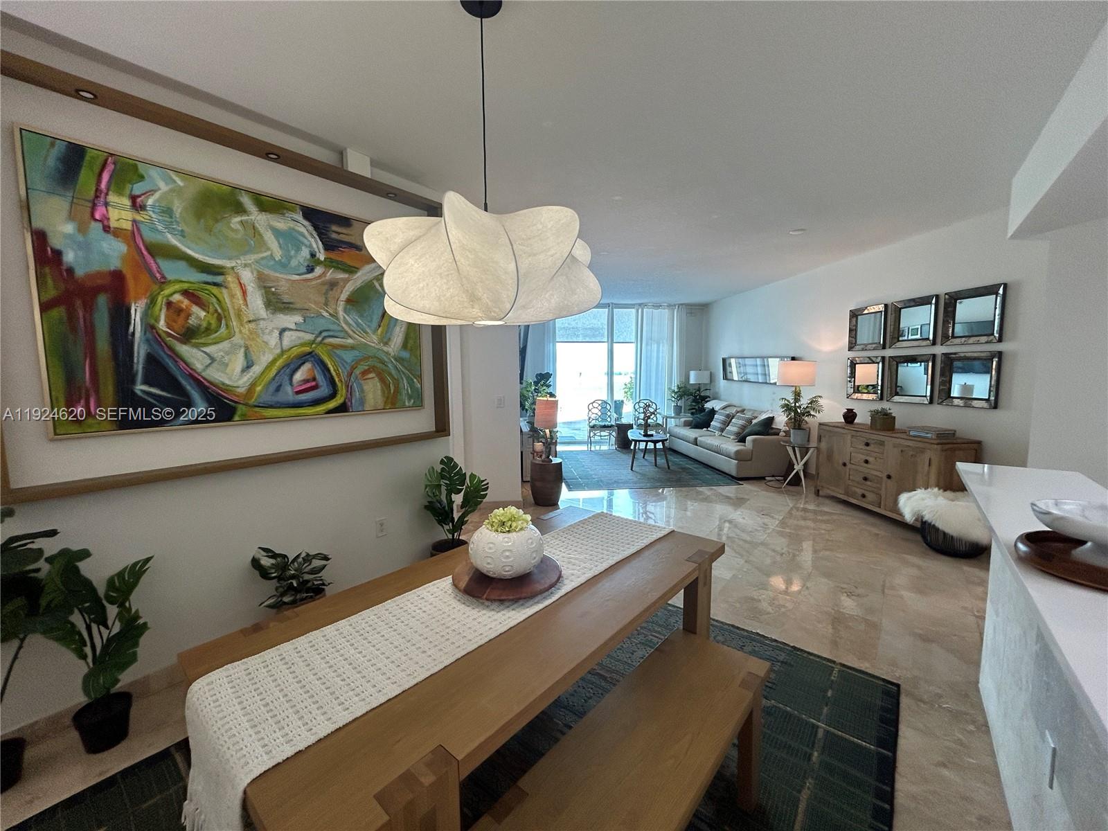 Metropolis at Dadeland Tower I – Welcome to Unit #809, a rare and spacious 2BD/2BA corner residence spanning 1,467 SF with soaring 11-ft ceilings and an exclusive floor plan. This fully furnished unit is styled in refined tropical elegance and features oversized bedrooms and bathrooms, plus a private lanai with direct access to the pool deck —ideal for seamless indoor-outdoor living. Enjoy luxury amenities including 24/7 concierge, valet, two pools, and a state-of-the-art fitness center. Steps from Dadeland Mall, Metrorail, dining, and major highways—urban living at its finest in Downtown Dadeland.