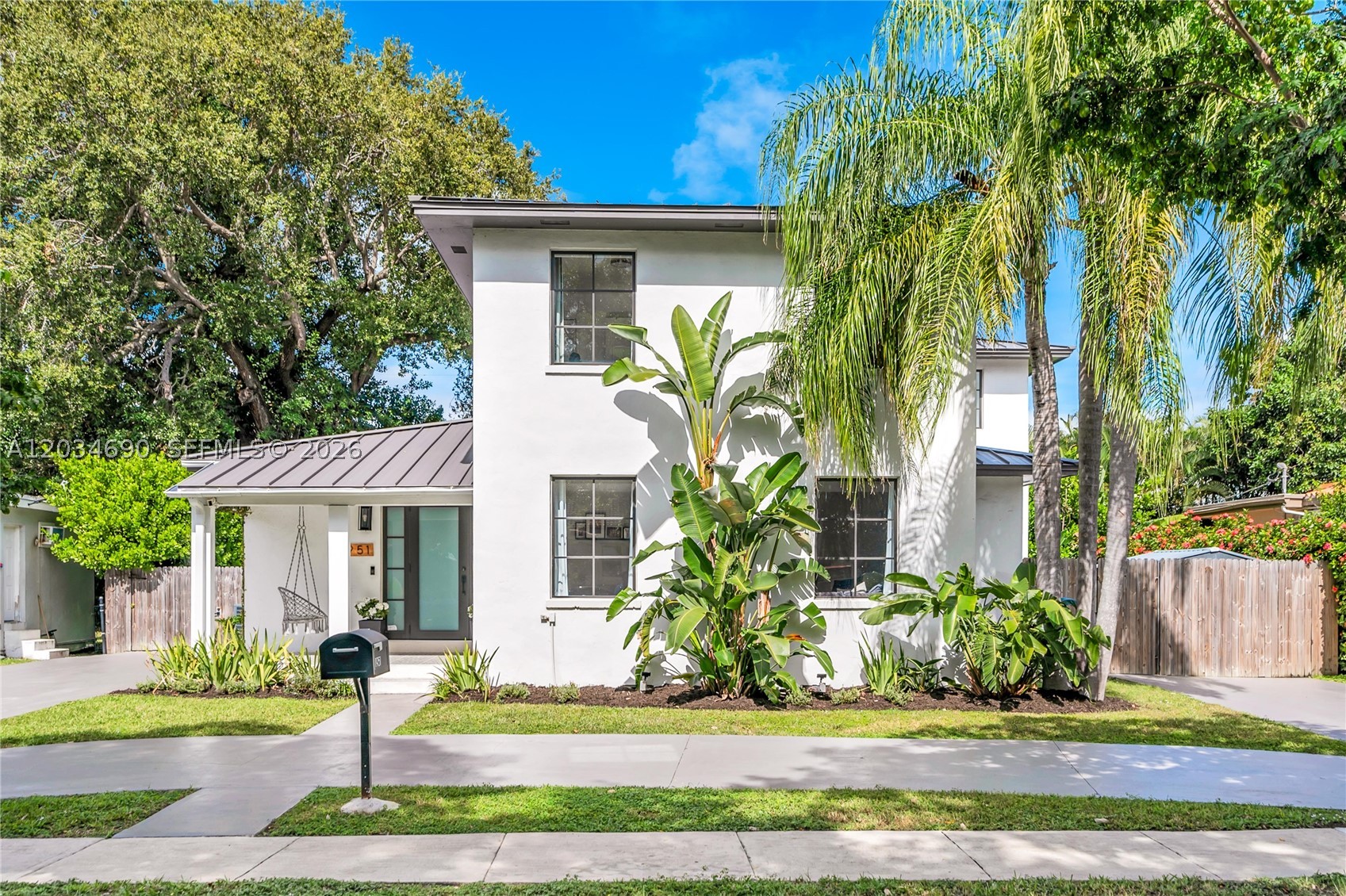 Discover this beautifully renovated classic 2-story home in desirable Silver Bluff. This spacious 4BD +office/gym residence sits on a quiet, tree-lined street & features a great layout w/ living & family rooms, hardwood floors & abundant natural light. Large primary suite with multiple closets. Renovated bathrooms. Stunning kitchen featuring a huge island, sleek modern finishes & a seamless flow to the dining & backyard, perfect for entertaining or relaxing. Outside, your private oasis awaits. Enjoy a heated salt-water pool, lush landscaping, Sonos sound system & basketball court. Additional highlights include impact windows, metal roof, circular driveway & a dedicated laundry/utility room. Enjoy the best of city living with a neighborhood feel, just minutes from the Grove, Gables & Brickell.