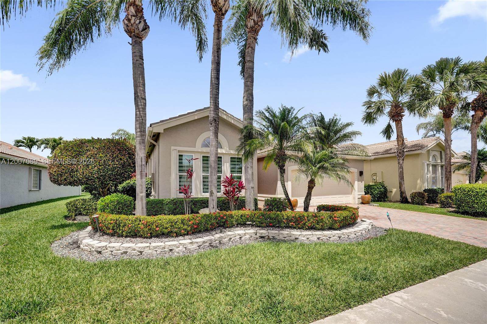 Welcome to this beautifully maintained single-family home nestled in a desirable Lake Worth community. 
This home has a bright and open layout designed for relaxation and entertaining. A thoughtfully designed kitchen, cozy living spaces, and ample room for all your needs.  This home showcases exceptional craftmanship with extensive crown molding, detailed woodwork, and elegant coffered ceilings throughout.  A nice size  dedicated laundry room, complete with a washer, dryer, sink and cabinets add convenience to your everyday routine.  3rd bedroom is used as a den.  This community has so much to offer, Valencia Shores' two clubhouses, The Athletic Club and The Social Club, feature a wide variety of amenities and activities, such as resort-style swimming pools, a state-of-the-art fitness center, tennis, basketball, and racquetball courts, and much more. So many classes and clubs, pilates, book club, yoga, zumba, crafts, watercolor class, water aerobics, cardio blast, ceramics, wine club, women's club, golf, and line dancing, just to name a few.  This is enough to keep moving all year long.  HOA includes all the many amenities as well as TV, Internet, Landline and Alarm
This is a secured gated community.  Outdoor spaces provide endless opportunities to create your own personal oasis. Don’t miss your opportunity to tour this stunning property today!  Exclude dining room chandelier