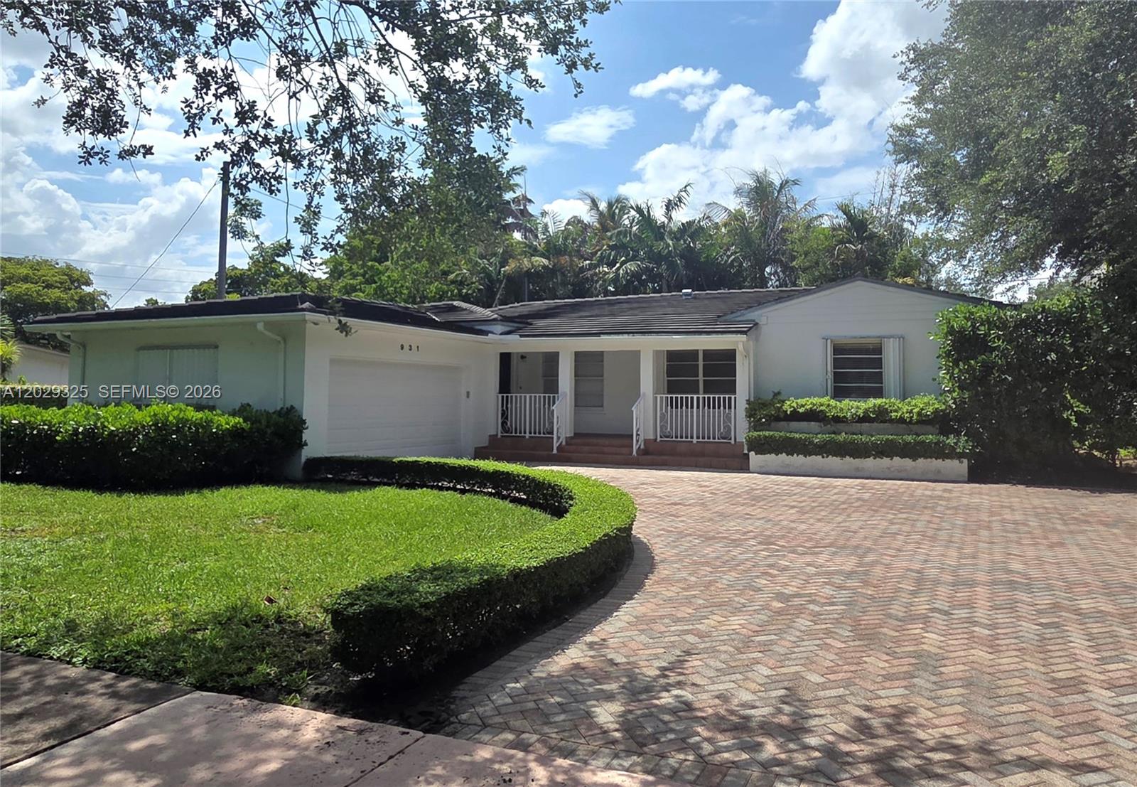 Sought-after S. Coral Gables location! 3 bed 2 ths, plus a 1/1 in-laws, housekeeper, guest, etc. Tastefully updated on a beautiful tree-lined street. Spacious home, eat-in kitchen with a cook's island, quartz & marble countertops in the kitchen and baths, LED lighting, covered back patio for entertaining, and a new roof. Freshly painted throughout. Close to everything, University of Miami, minutes away from highly desirable schools,  South Miami restaurants and shopping, hospitals, parks, and much more...