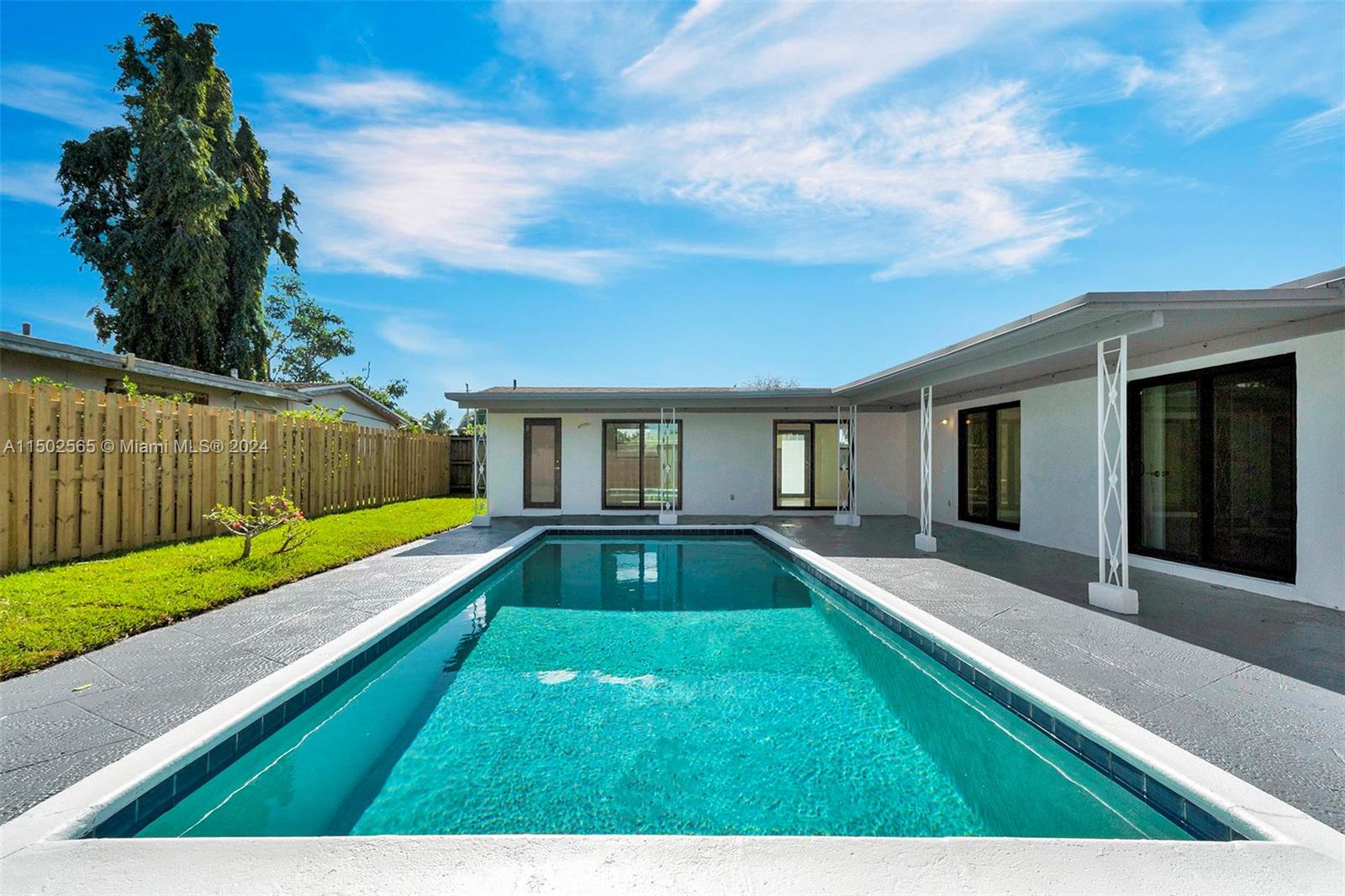 Welcome to your upgraded home! This meticulously updated residence showcases a new roof, impact-resistant windows, and doors installed in 2022. The kitchen is adorned with practical quartz countertops, while the renovated bathrooms feature new quartz vanities. Embrace the warmth of the Sunshine State with your private pool, surrounded by new wood fencing for added privacy. Fresh paint inside and out sets a welcoming tone, complemented by recent landscaping. Enjoy the holidays in this newly renovated home, providing the perfect setting for a fresh start. Buyer couldn't qualify. Inspection and appraisal completed.