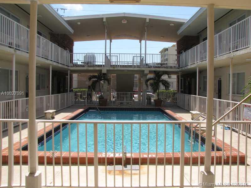 Renovated 1 bedroom/1 bath apartment in a secure gated building! Very spacious at 732 sq. ft., with soundproof hurricane impact windows & doors. Only one block from the beach, close to many restaurants and shopping, right across from the new Publix. Very clean and maintained quaint building with pool and laundry room.