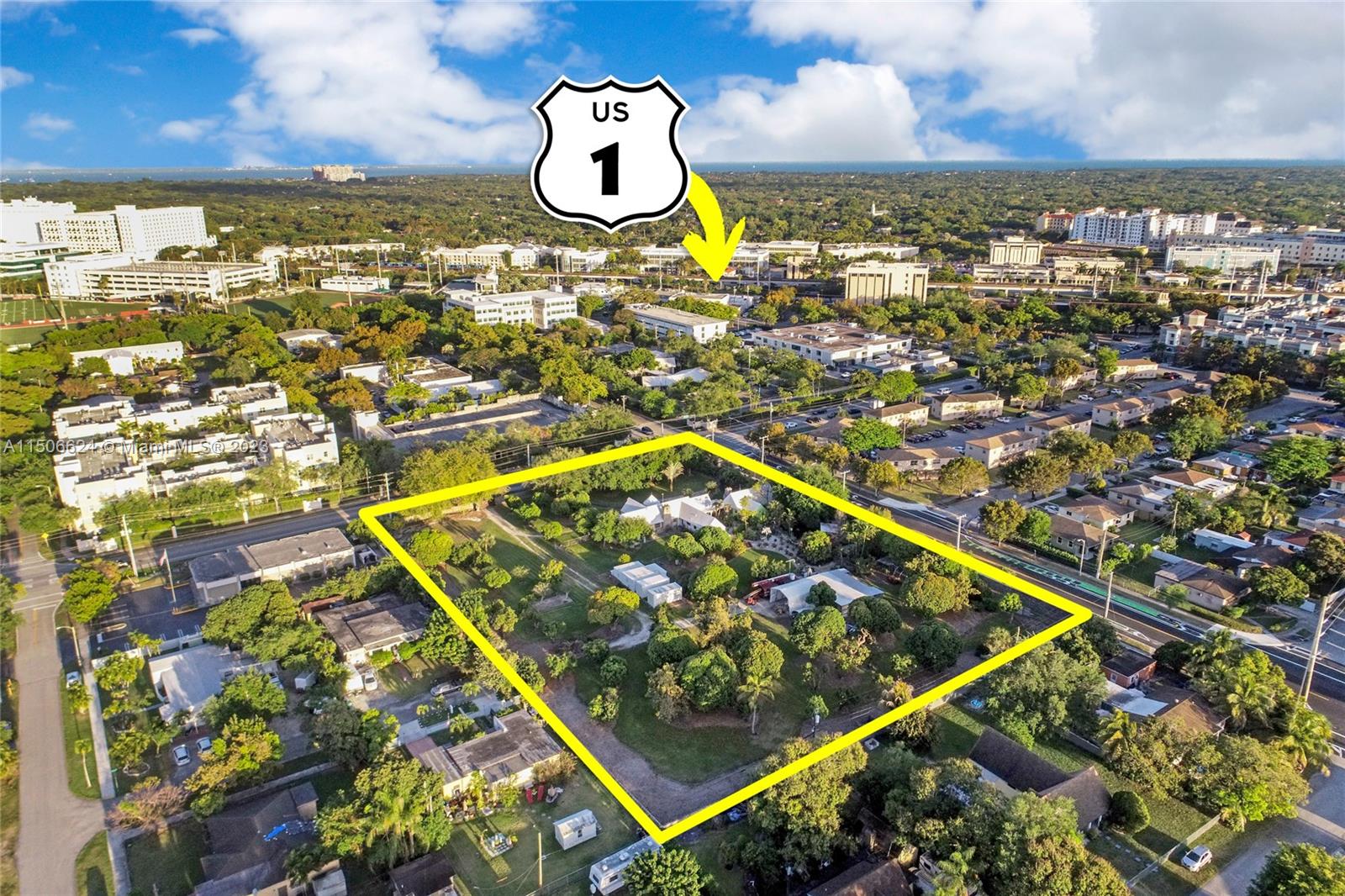 The property is in a prime location for redevelopment.  It is uniquely located next to the University of Miami campus and close to US1. The zoning is both residential (R1) and multifamily (R4).  The existing home is historic. This home is also being marketed as a commercial property. See the attachment for further details.