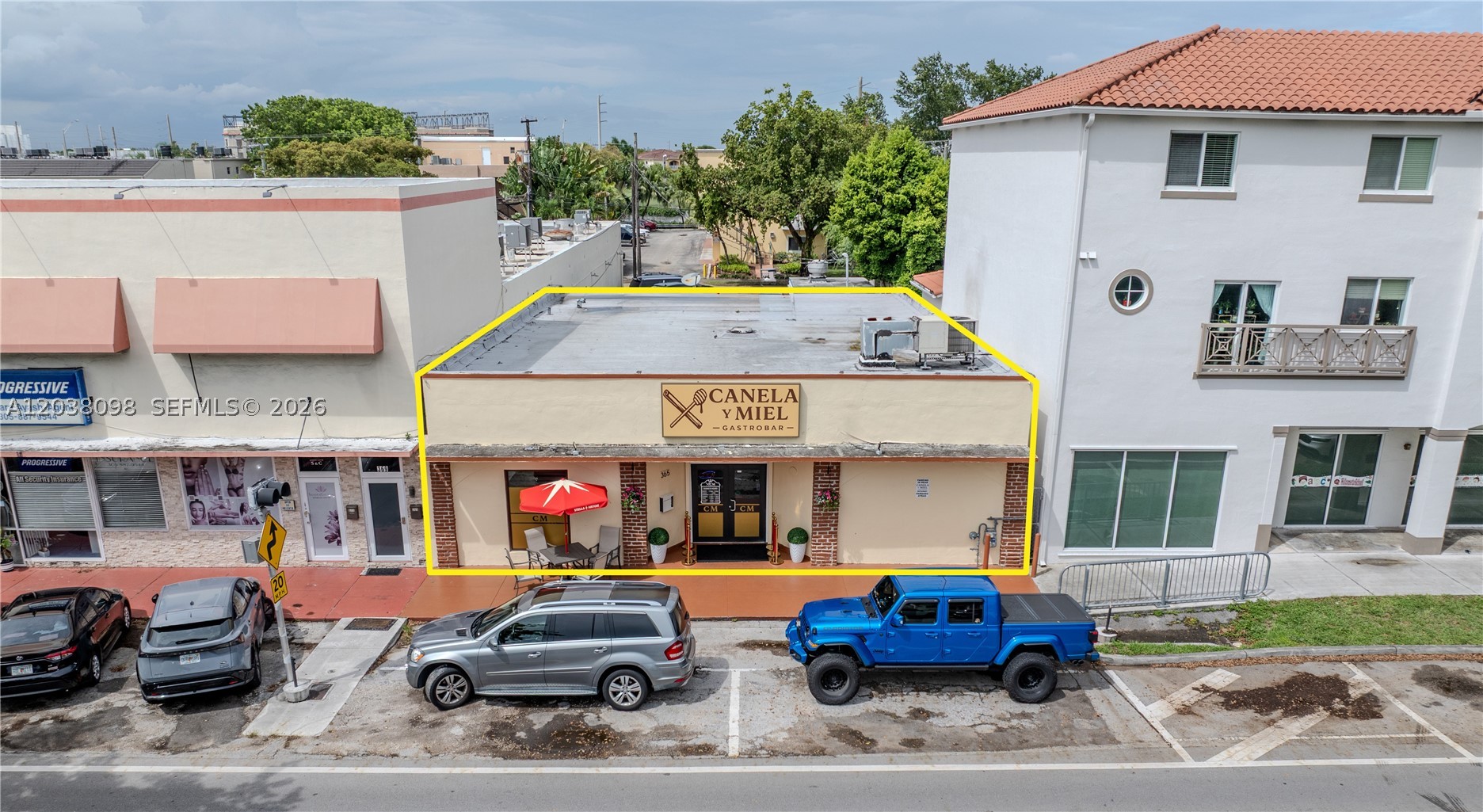 365 N Royal Poinciana Blvd presents a turnkey restaurant investment opportunity in the heart of Miami Springs. The property consists of a 3,576 SF commercial building situated on a 6,750 SF lot and is strategically located just minutes from Miami International Airport, providing excellent accessibility and exposure within one of Miami-Dade County’s most desirable submarkets. The asset is fully leased and currently occupied by Canela y Miel Gastrobar, delivering immediate in-place income through a modified NNN lease structure. The sale includes a complete second-generation restaurant build-out featuring a commercial kitchen, full-service bar, walk-in cooler, freezer, and extensive restaurant equipment package. Flexible NBD zoning supports a variety of commercial uses and enhances the property's long-term adaptability. Miami Springs continues to benefit from strong demographics, proximity to major transportation corridors, and limited inventory of freestanding restaurant assets. This offering combines stable cash flow, a proven restaurant location, and future upside potential, making it an attractive opportunity for investors seeking a well-located income-producing asset in a highly sought-after market.