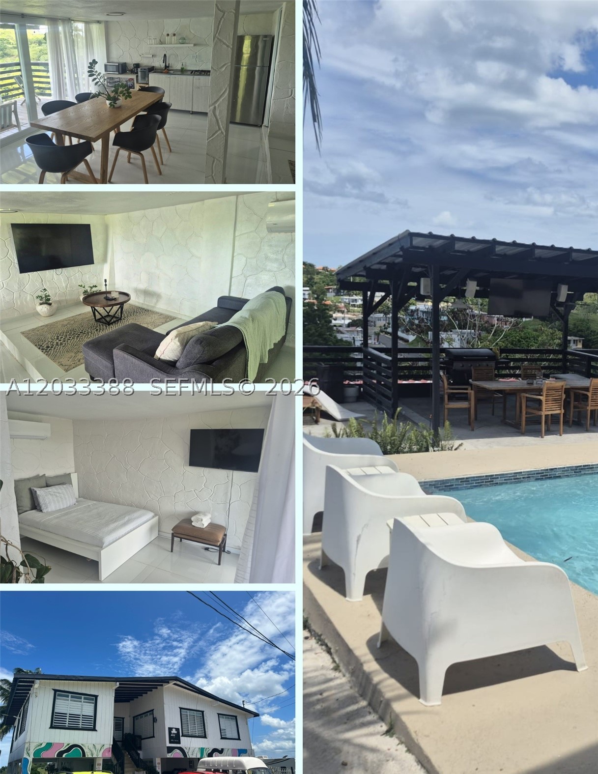 INCOME GENERATING: A unique opportunity: a multi-family property featuring three independent units, ideal for maximizing revenue on Airbnb and other short-term rental platforms. Perfect for those seeking high returns, a strategic location, and luxury amenities that captivate guests from the very first moment.

?? Main Unit (Two Levels – Multi-family):

3 Bedrooms

2 Bathrooms

Living room, kitchen, and dining area

Laundry area

Balcony

Spacious studio on the first level


?? Independent Apartment:

2 Bedrooms

1 Bathroom

Living room, kitchen, and dining area

Spacious terrace with a Jacuzzi


?? Equipped Motorhome:

2 Beds

Bathroom

Integrated kitchen