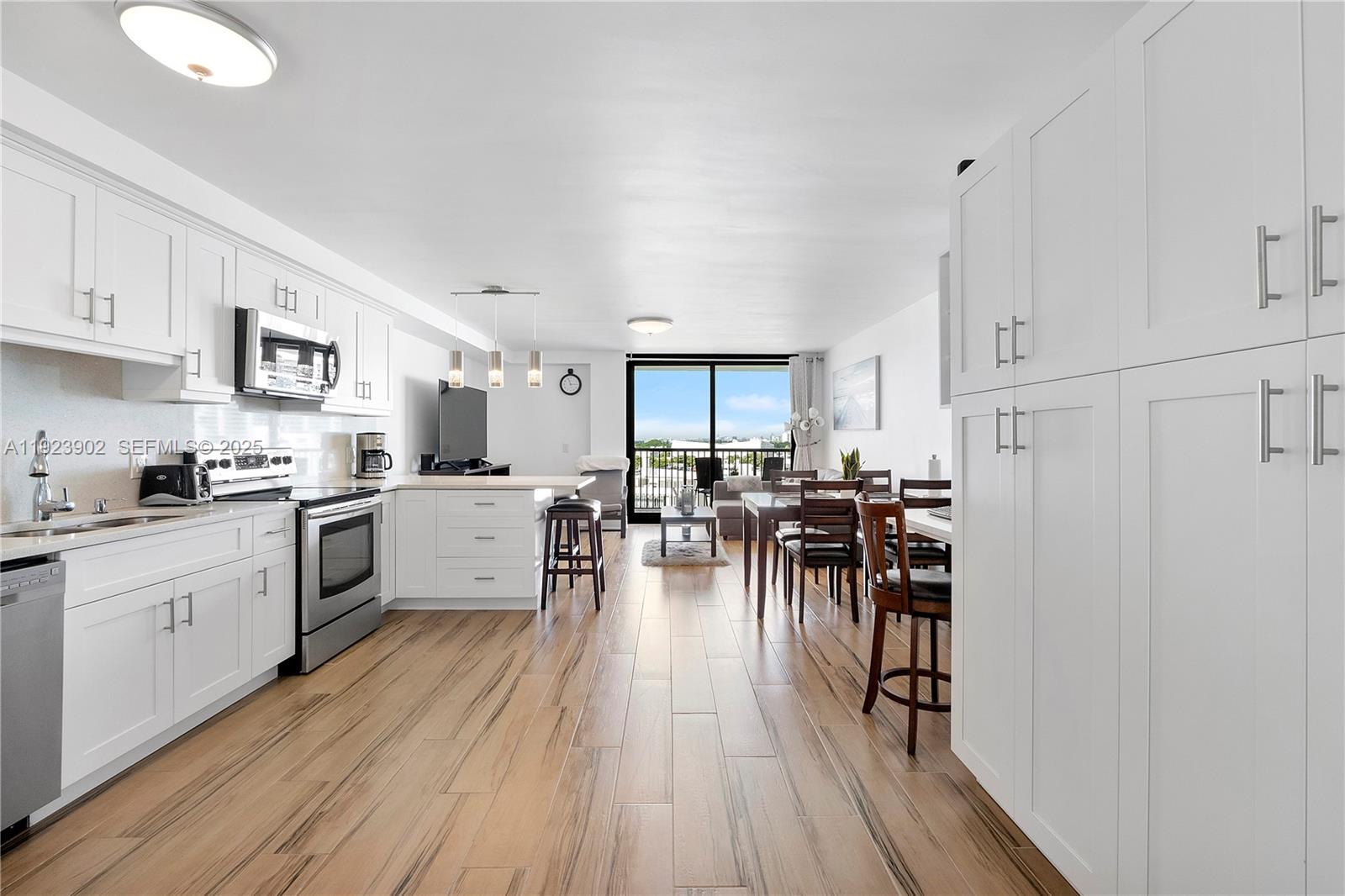 This huge 917 sq. ft. condo has been thoughtfully converted from its original 1 bedroom, 1 bath layout into a spacious 2 bedrooms, 2 full bathrooms home. Tastefully furnished and completely turnkey, it includes brand-new appliances and the convenience of an in-unit washer and dryer. Located on the 11th floor, the unit boasts stunning panoramic views from a large balcony fitted with a new impact-resistant sliding glass door. Bright, comfortable, and styled with a clean, modern aesthetic, it offers an ideal blend of comfort and contemporary living. Perfectly positioned just steps from the best of South Beach, near Ocean Drive, Lincoln Road Mall, the Miami Beach Convention Center, and the Botanical Garden and directly across from the beach, this condo provides unbeatable access to the area’s top attractions. The unit is sold fully furnished and ready for immediate move-in or rental. The building is both pet friendly and investor friendly, includes one assigned parking space, and offers low maintenance fees that cover basic internet and cable. An exceptional opportunity to own a move-in-ready home in one of Miami Beach’s most desirable neighborhoods and a strong investment opportunity as well. Easy to show