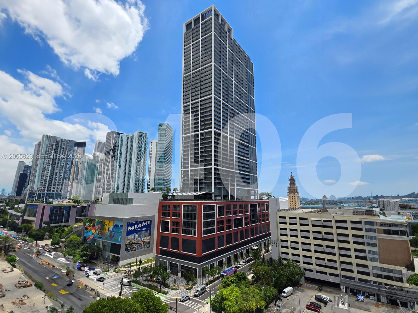 RENTED AT $2500 UNTIL 2/28/2027-Discover the ultimate urban retreat at Gale Miami Hotel & Residences. This high-floor studio (Unit 3406) offers breathtaking, unobstructed views of Biscayne Bay, PortMiami, and the glittering city skyline. One of the building’s most distinct advantages is its liberal rental policy, allowing owners to maximize income via short-term rentals. The residence is delivered fully finished and furnished with curated interiors by Urban Robot. Highlights include 9-foot ceilings, floor-to-ceiling impact glass, and sleek porcelain wood-grain flooring. The modern kitchen features Italkraft cabinetry and professional-grade appliances, while the spa-style bathroom is finished with custom vanities and frameless glass. Residents enjoy over 70,000 sq. ft. of amenities, including a tropical resort pool, a state-of-the-art wellness center, and a private social club, all located at the epicenter of Downtown Miami near the Kaseya Center and Miami Worldcenter.